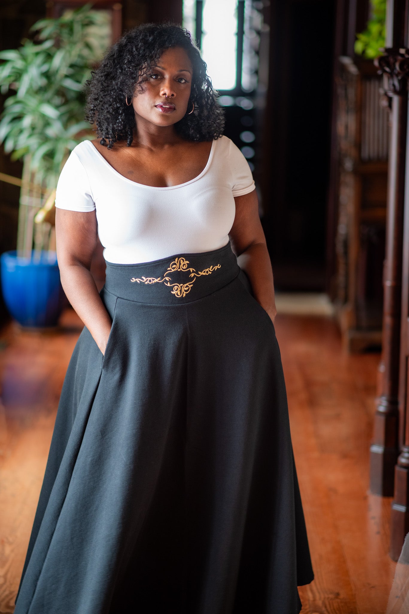 Embroidered Julia Skirt