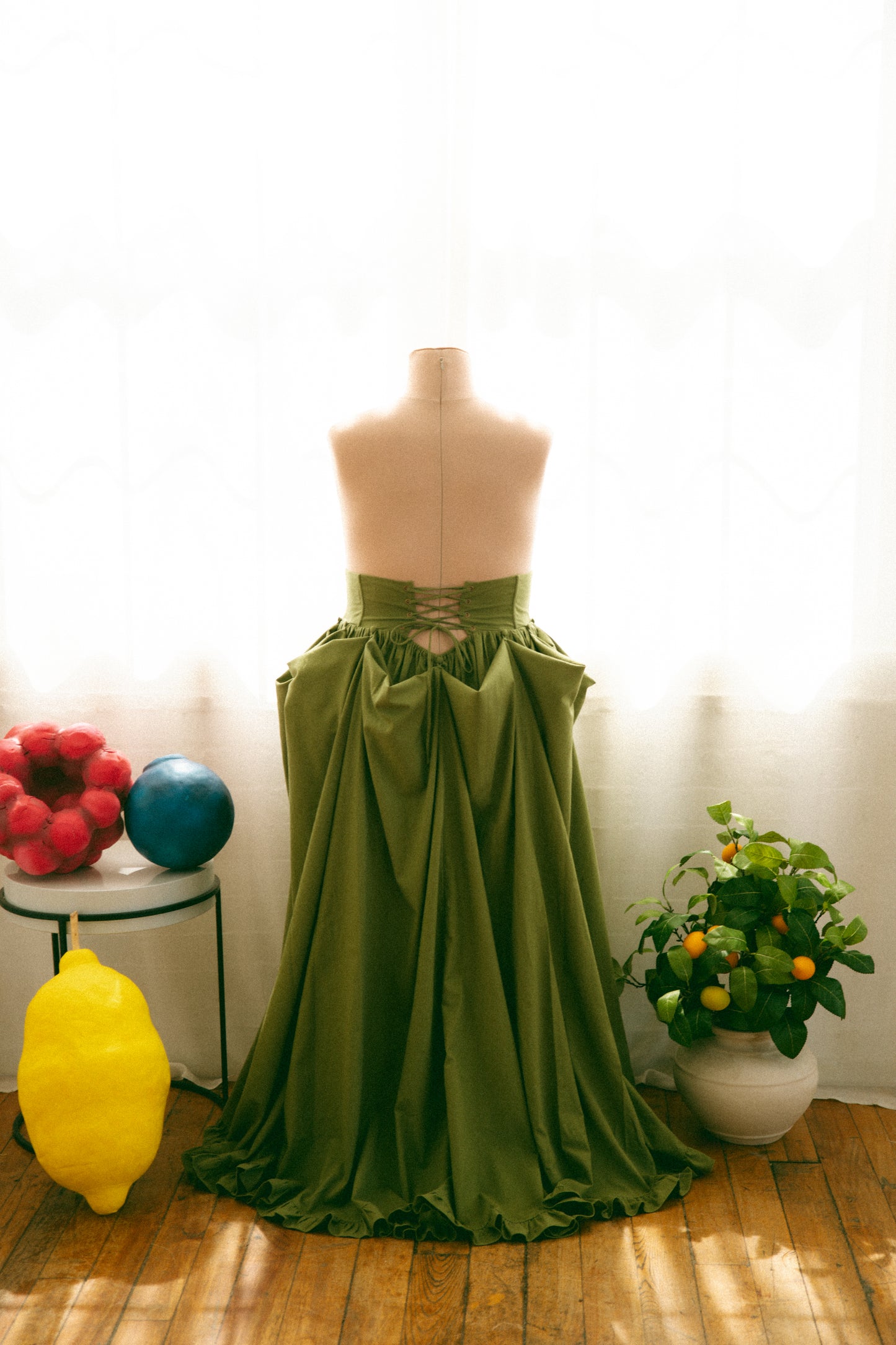 Pre-Order - Olive Antoinette Overskirt