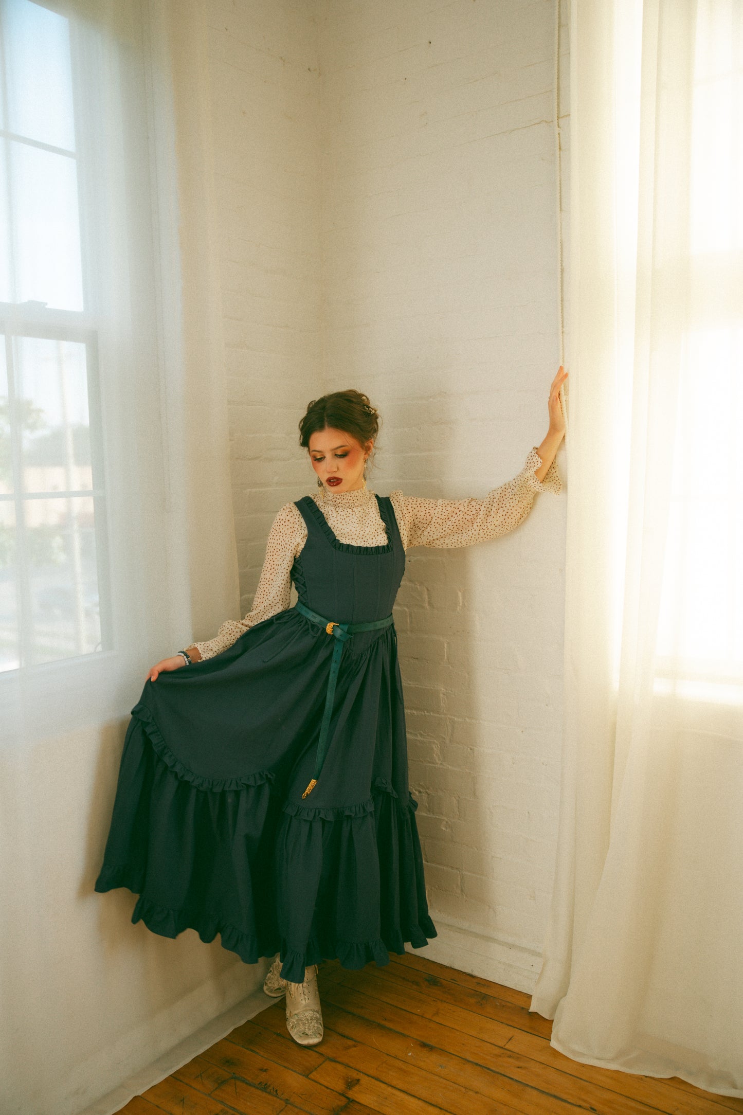 Midnight Carmilla Dress - Autumn Whimsy - Final Sale