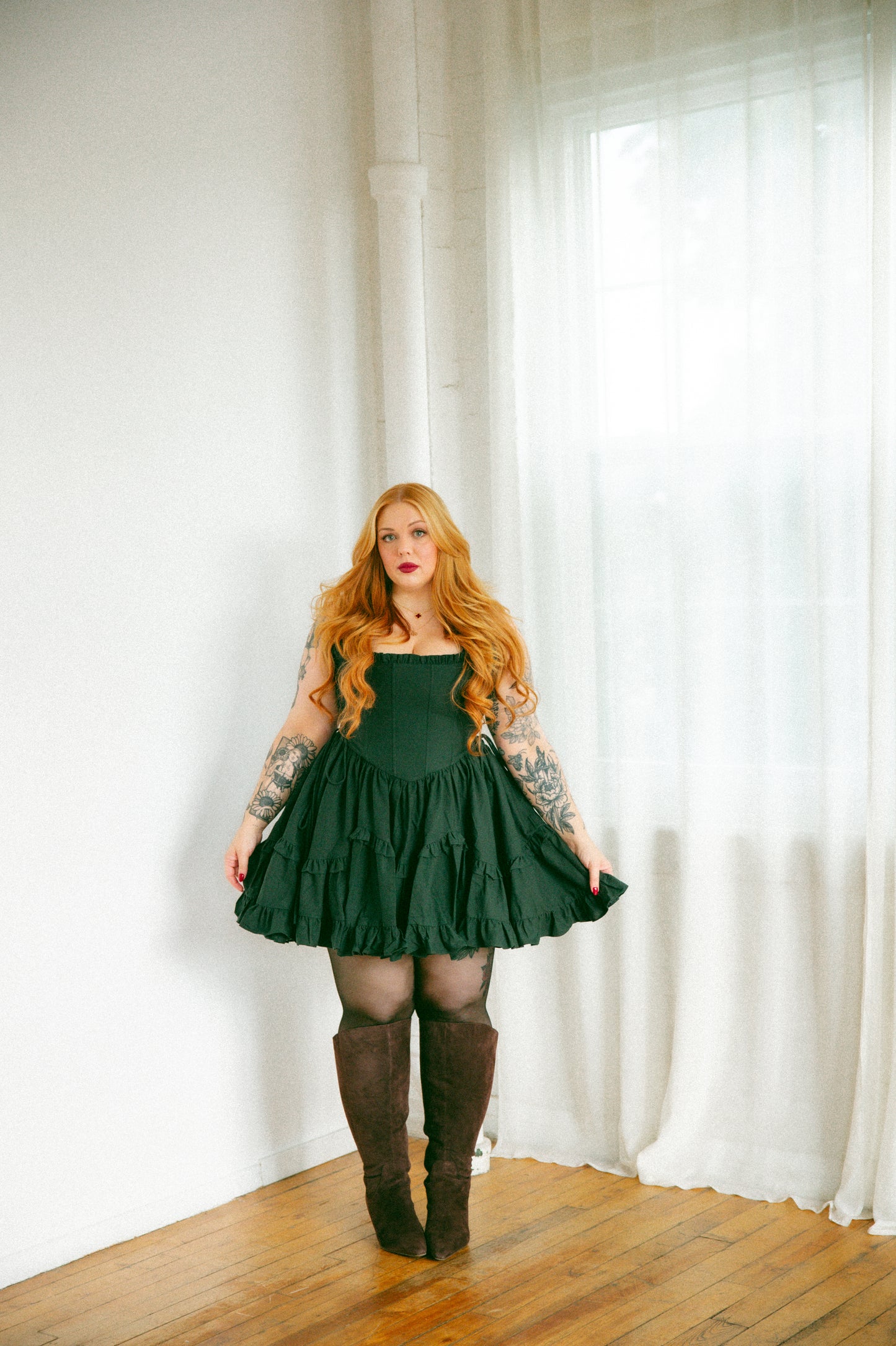 Evergreen Carmilla Mini Dress - Holiday Limited Pre-Order
