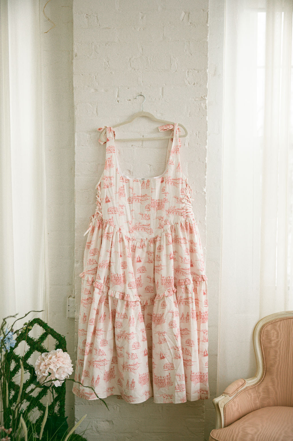 Pink Toile Diana Dress - Pride & Prejudice Collection Pink Toile Diana Dress - Pride & Prejudice Collection
