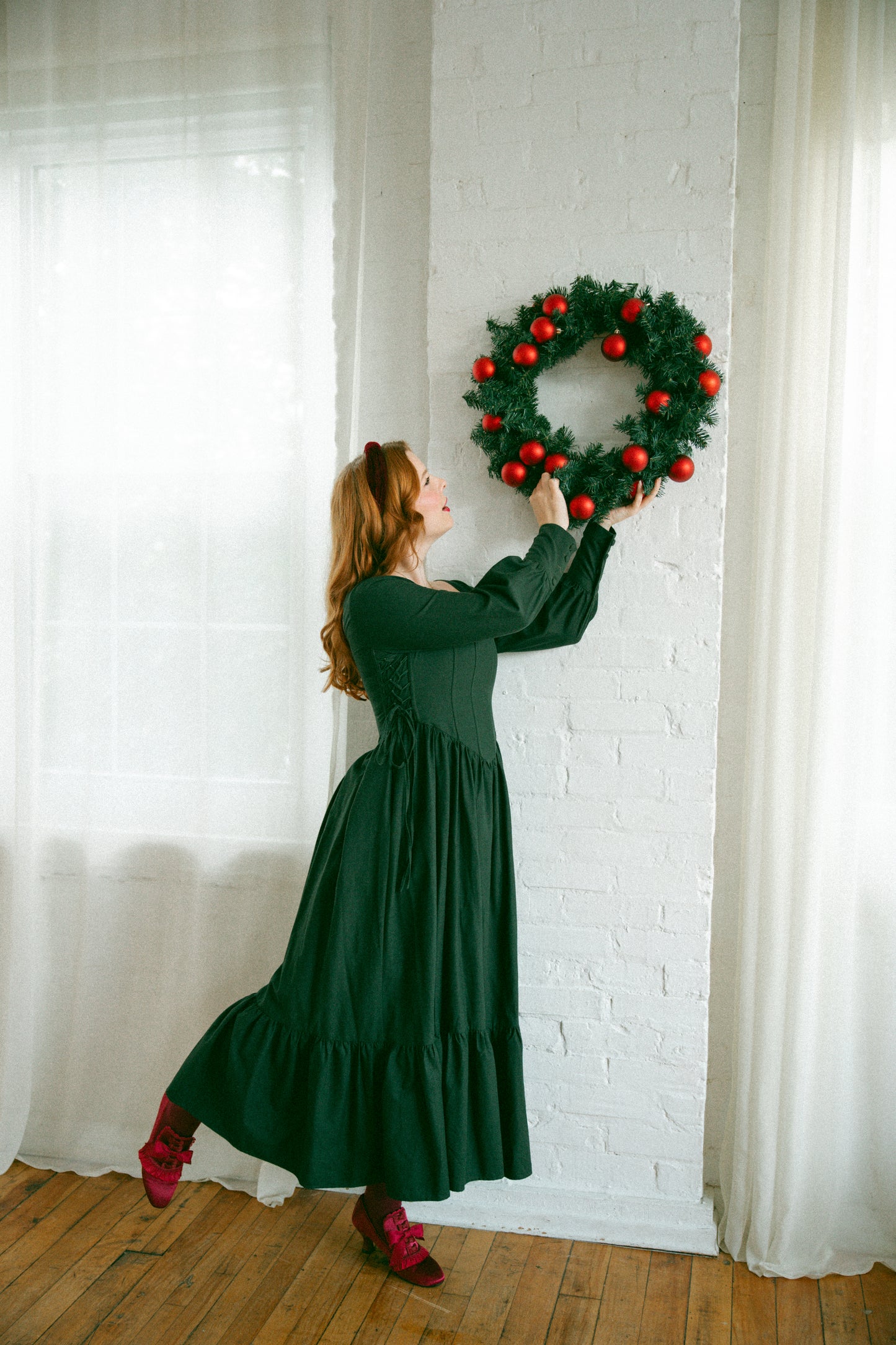 Evergreen Edith Dress - Holiday Collection Valkyrie Custom Wear Evergreen Edith Dress - Holiday Collection Valkyrie Custom Wear