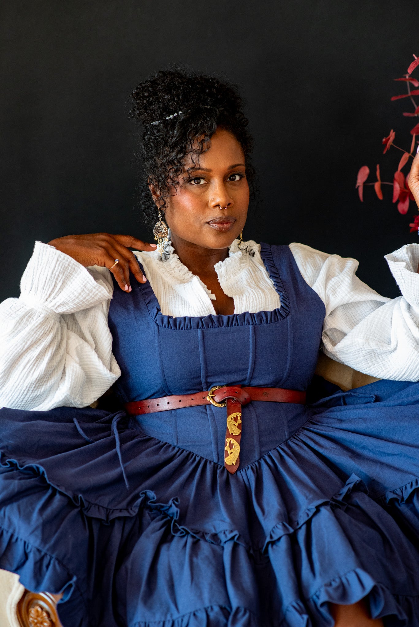 Midnight Carmilla Mini Dress - Autumn Whimsy - Final Sale