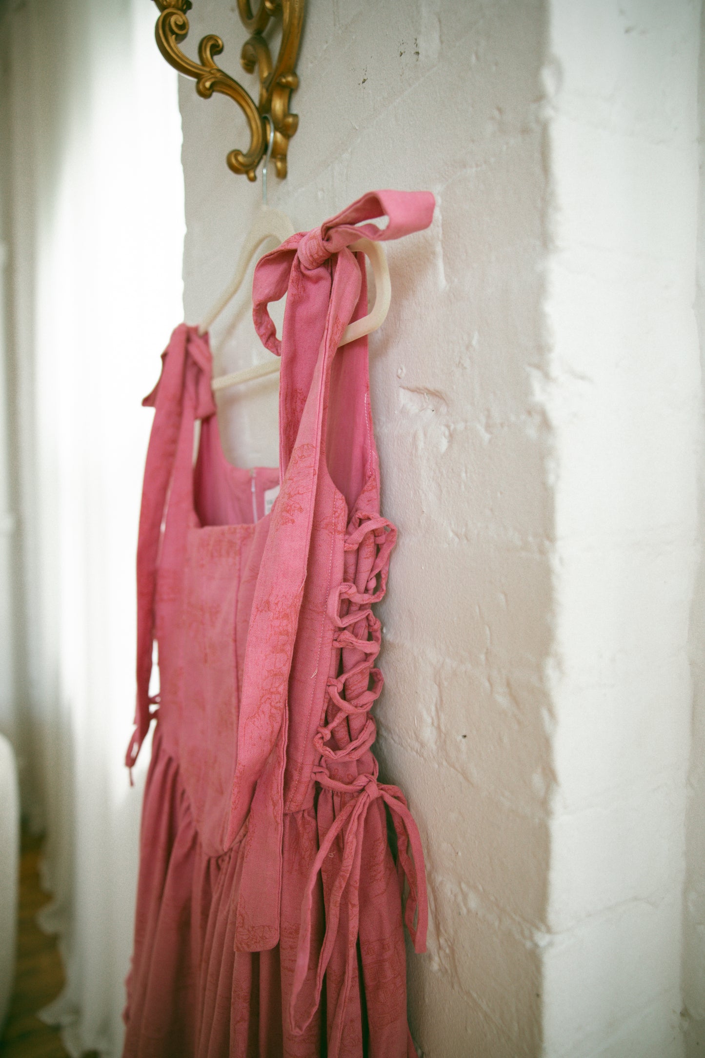 Hand Dyed Toile Diana Dress - Rose