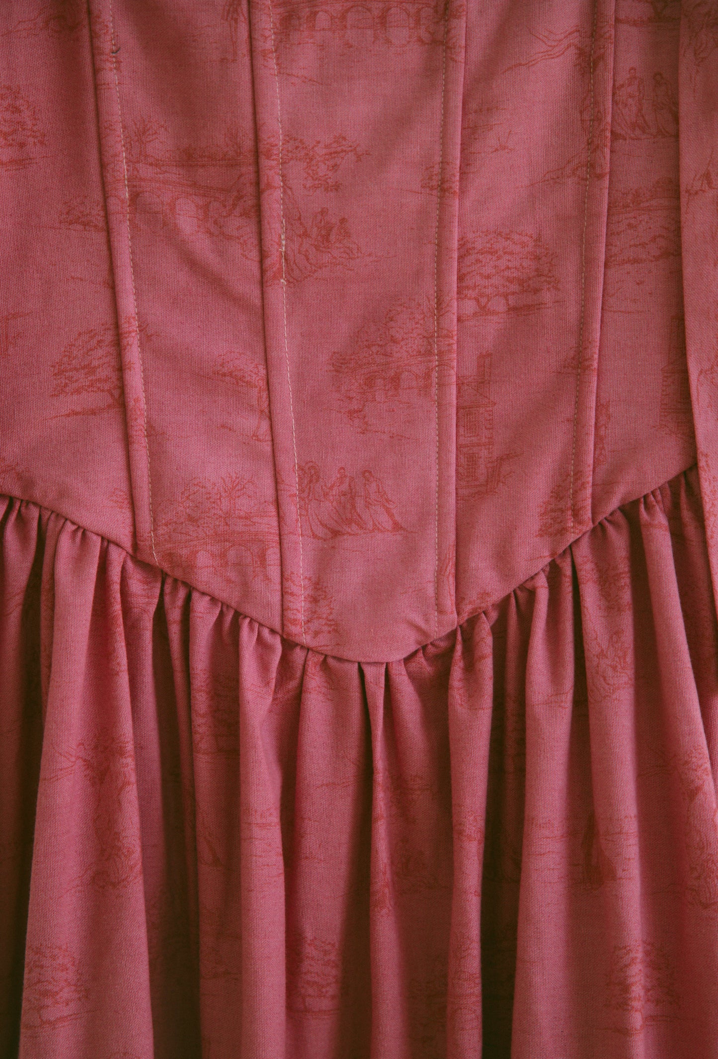 Hand Dyed Toile Diana Dress - Rose