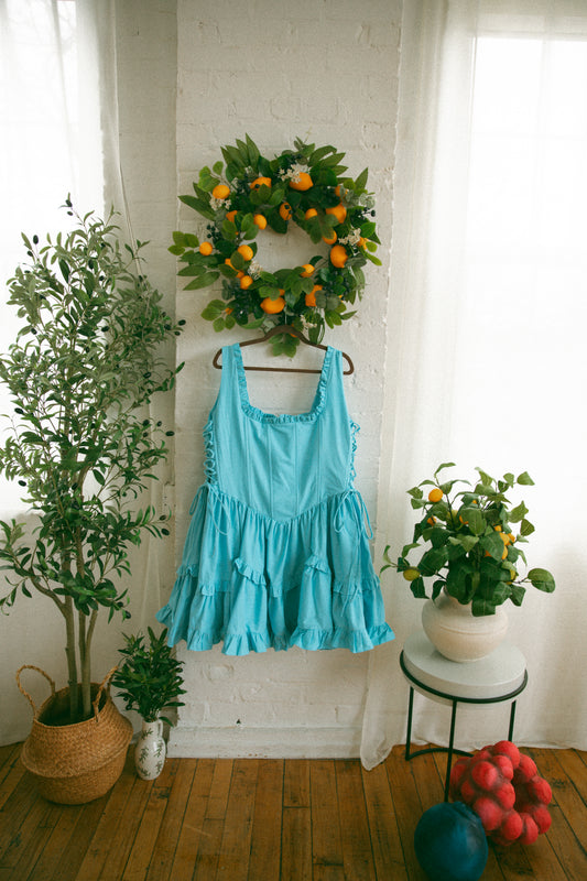 Pre-Order - Blueberry Carmilla Mini Dress