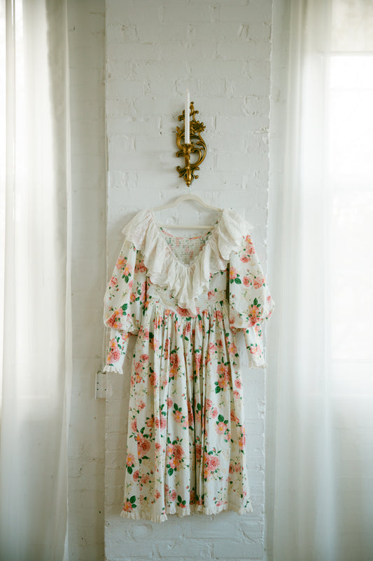 Anne Long Sleeve Cream Floral - July Pre-Order