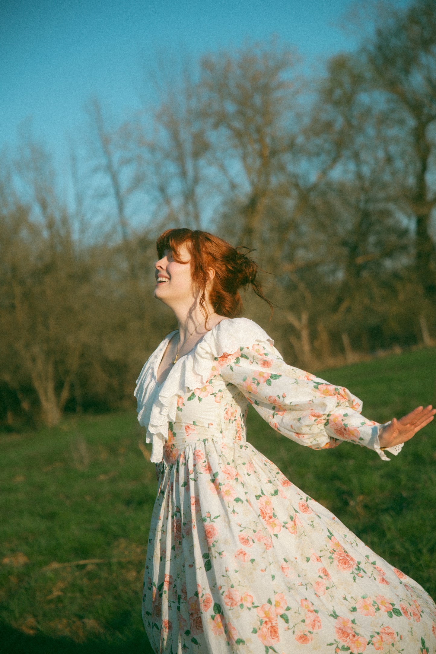 Anne Long Sleeve Cream Floral - July Pre-Order