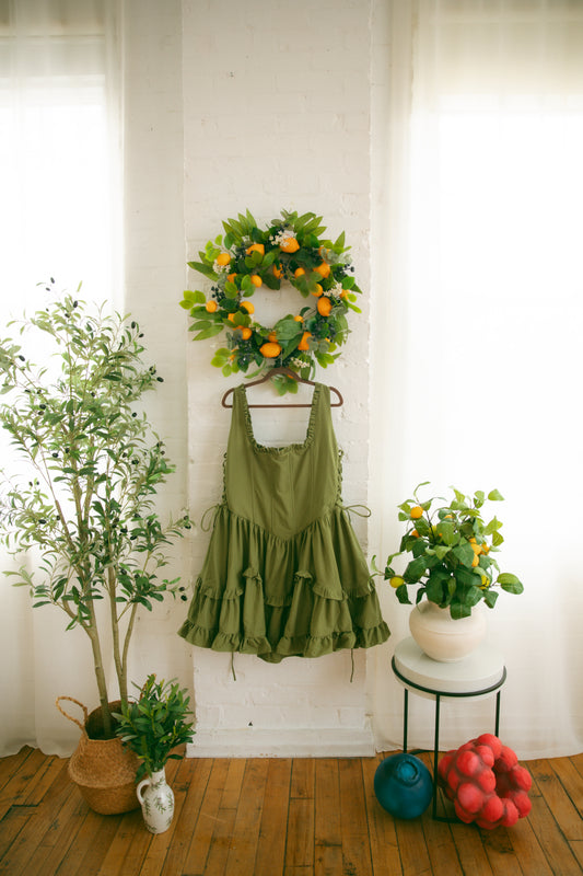 Pre-Order - Olive Carmilla Mini Dress