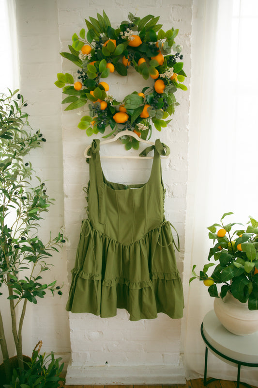 Pre-Order - Olive Diana Mini Dress