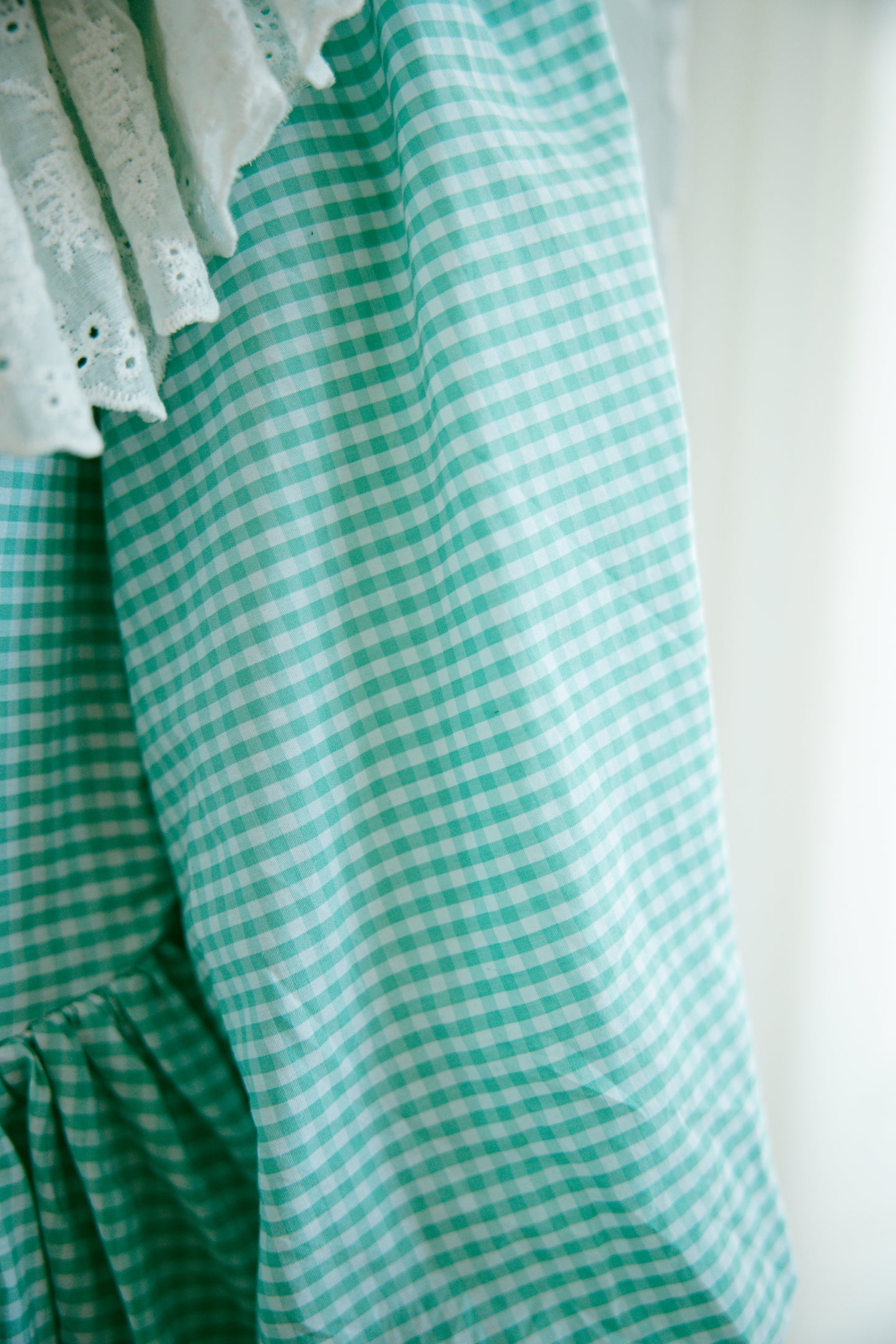 Anne Long Sleeve Mint Gingham - July Pre-Order