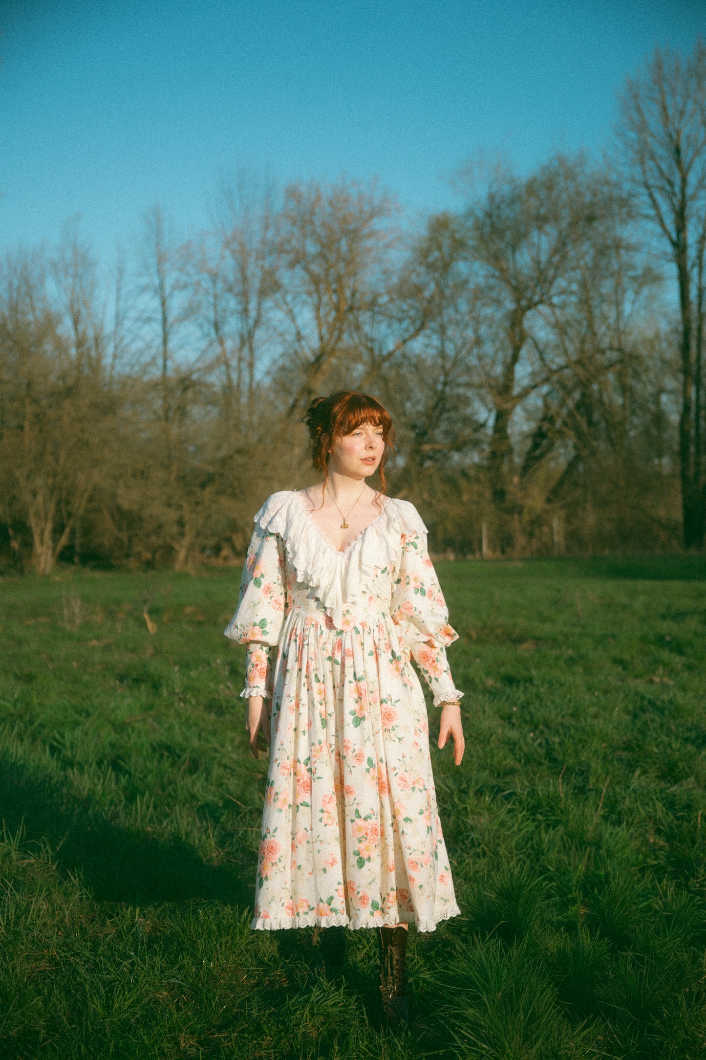 Anne Long Sleeve Cream Floral - July Pre-Order