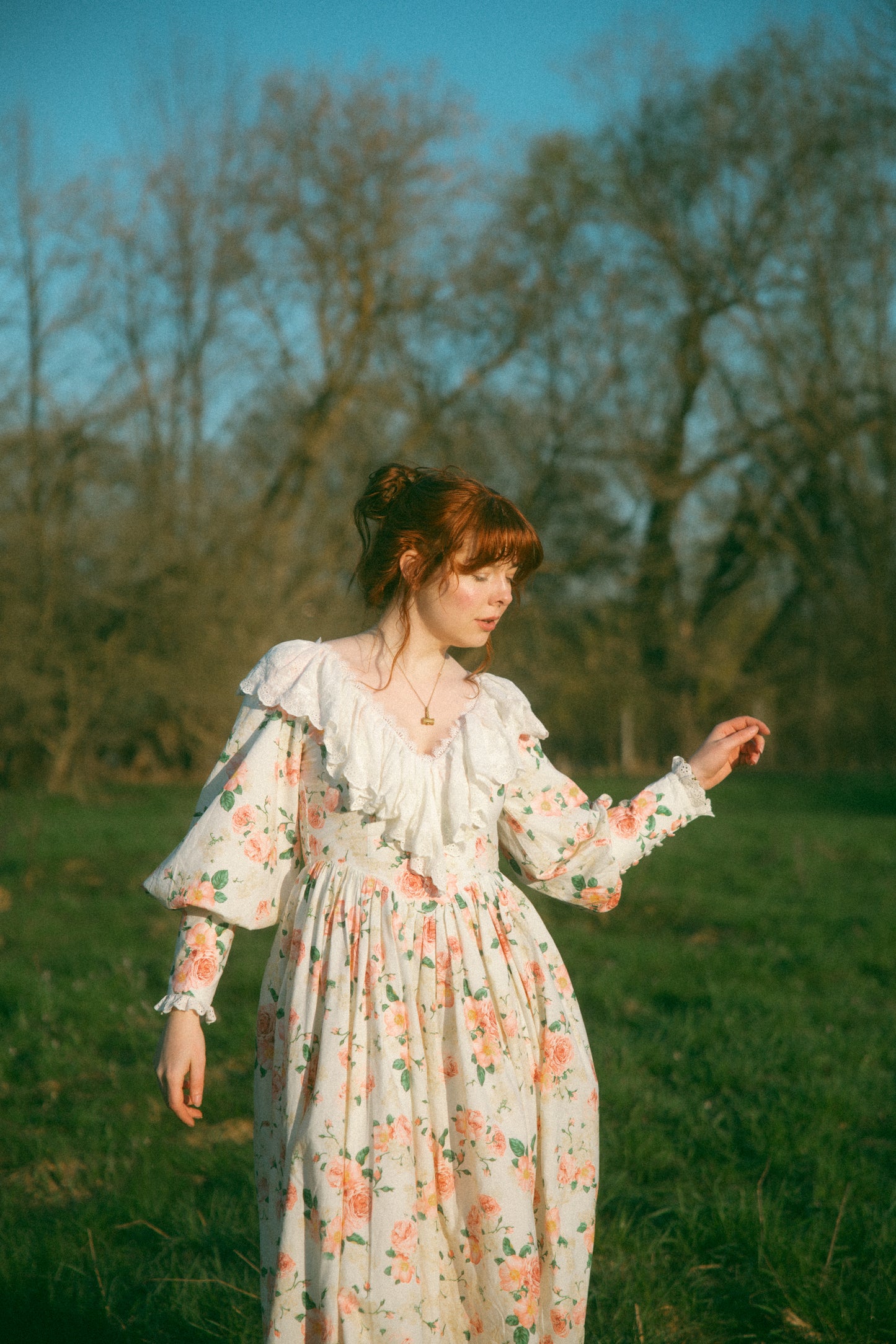 Anne Long Sleeve Cream Floral - July Pre-Order