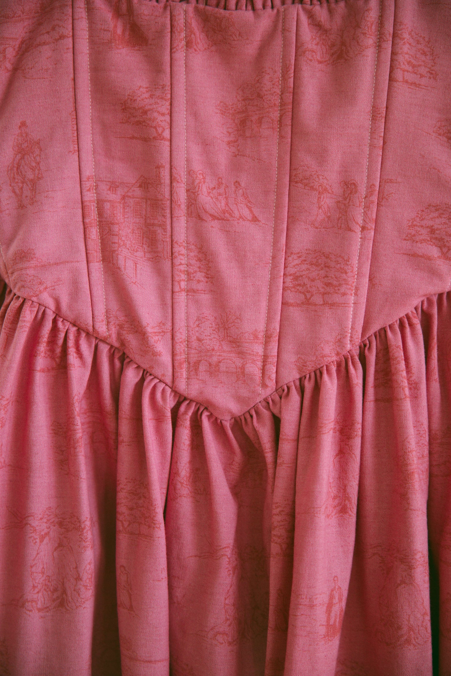 Hand Dyed Toile Carmilla Dress - Rose
