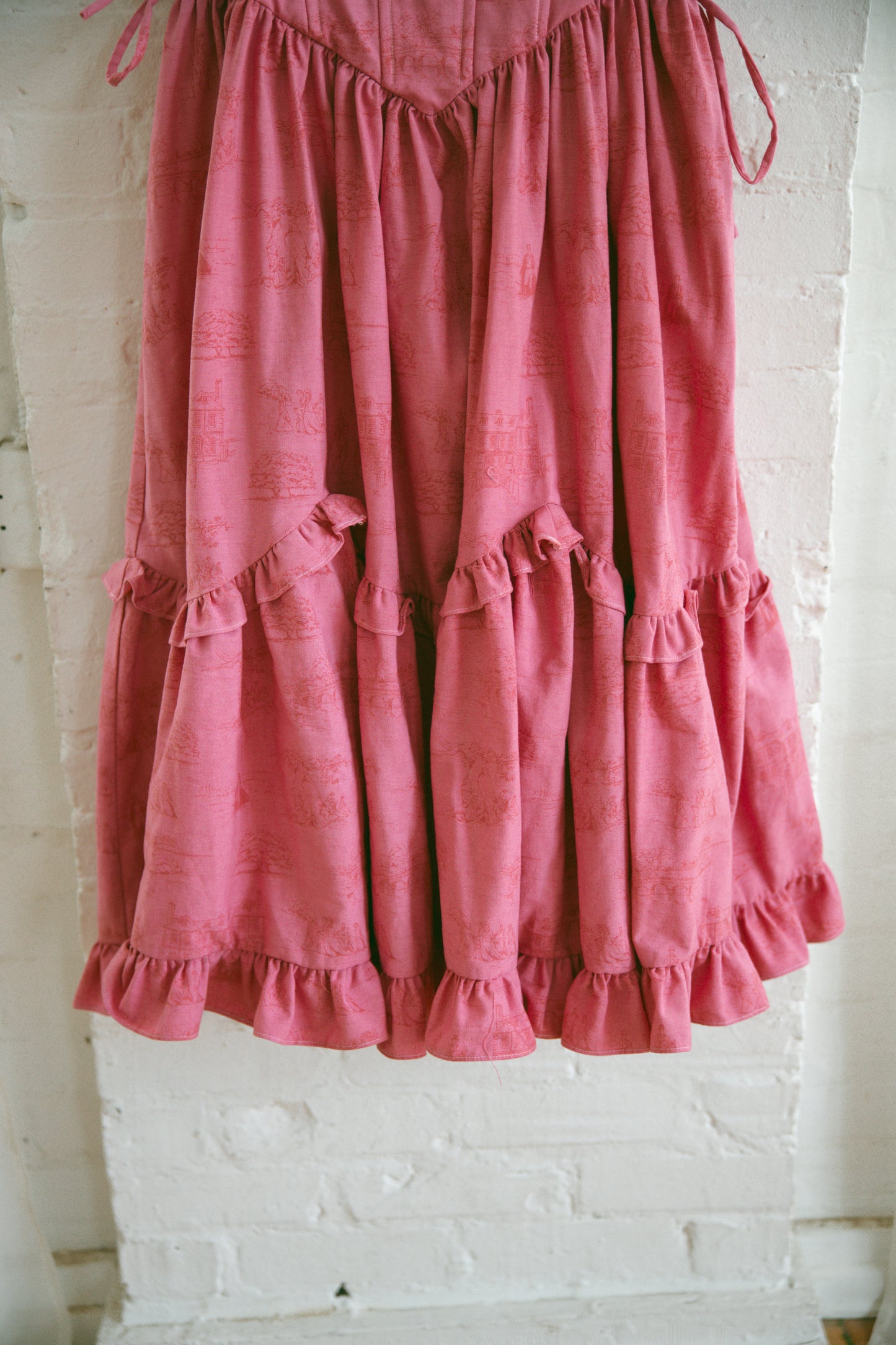 Hand Dyed Toile Carmilla Dress - Rose