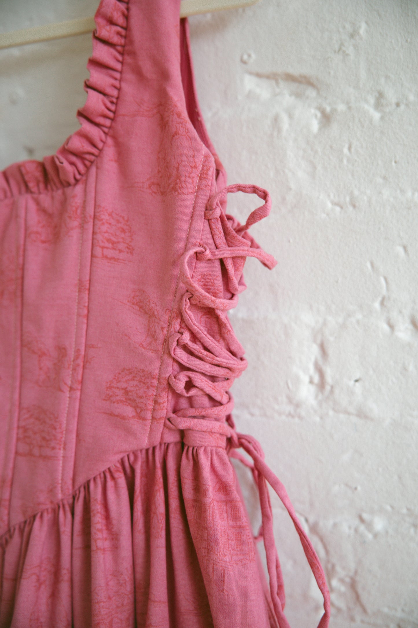 Hand Dyed Toile Carmilla Dress - Rose
