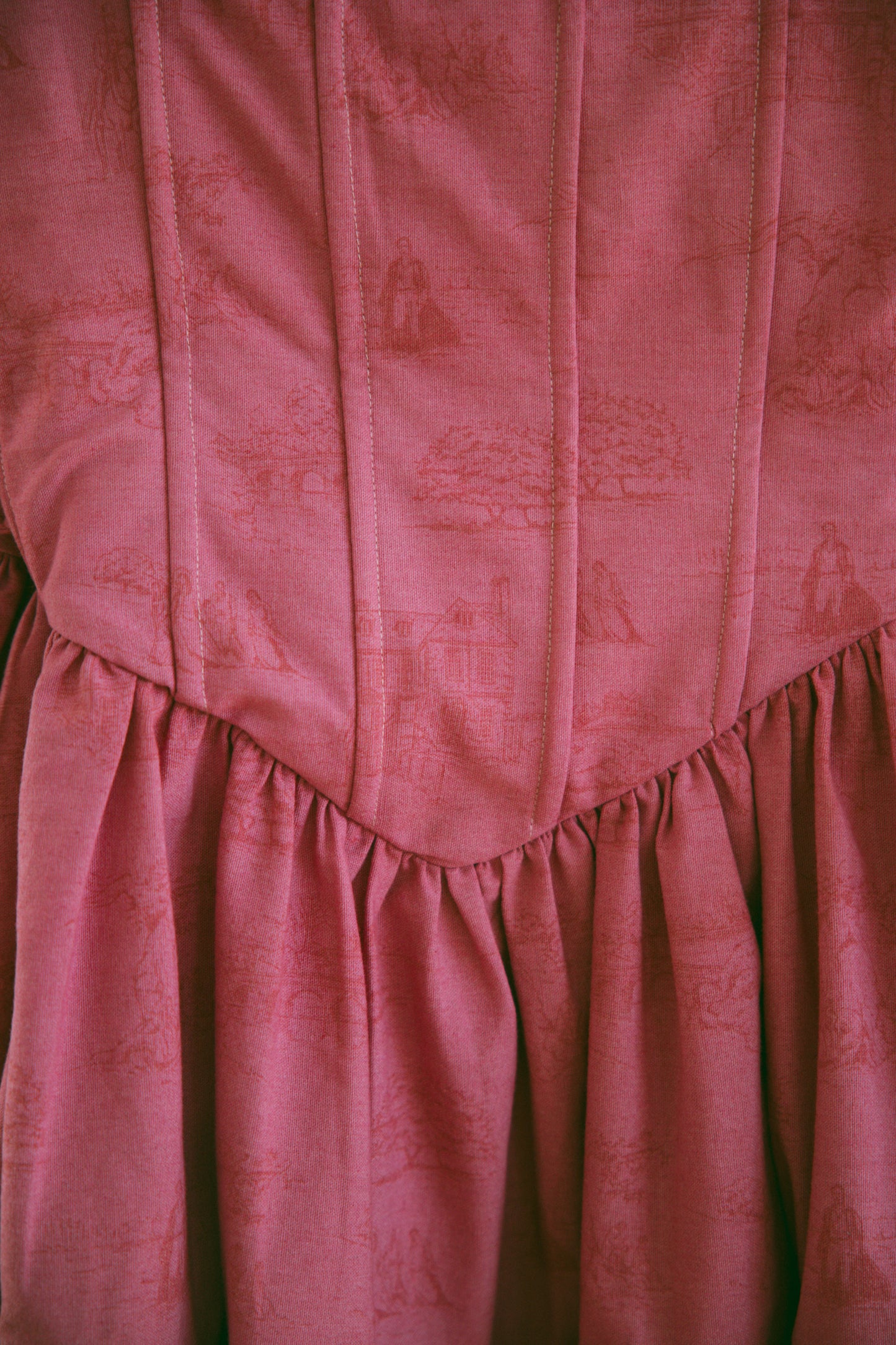 Hand Dyed Toile Diana Mini Dress - Rose