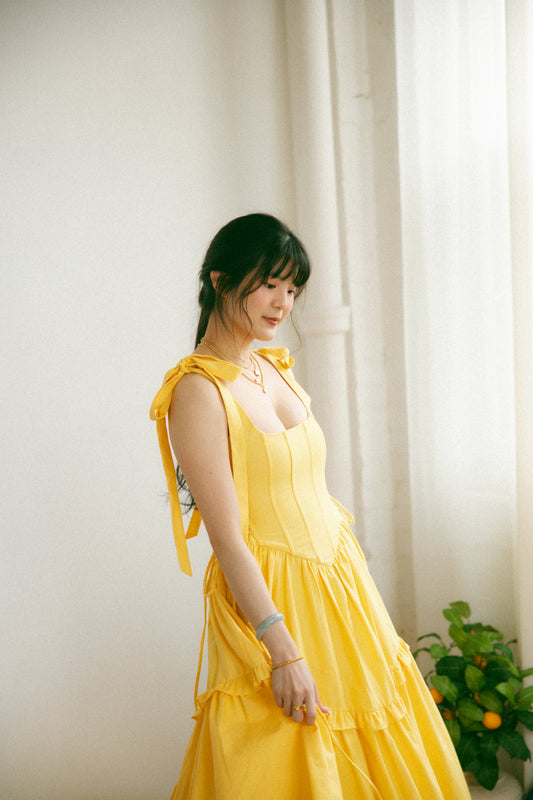 Lemon Diana Dress