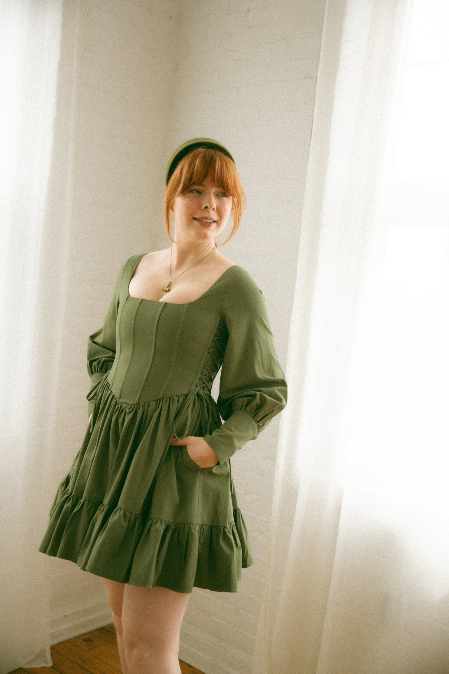 Pre-Order - Olive Edith Mini Dress