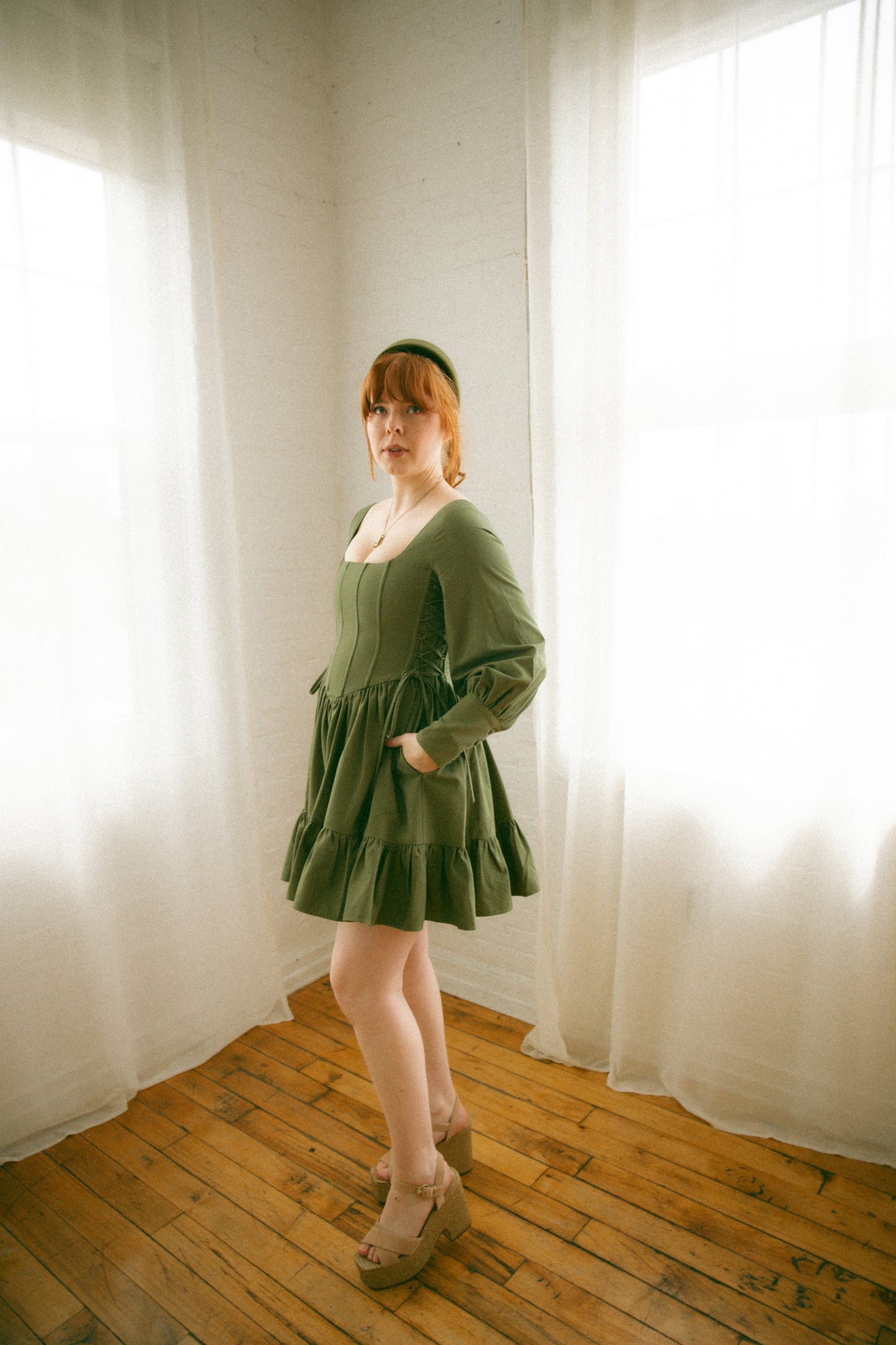 Pre-Order - Olive Edith Mini Dress