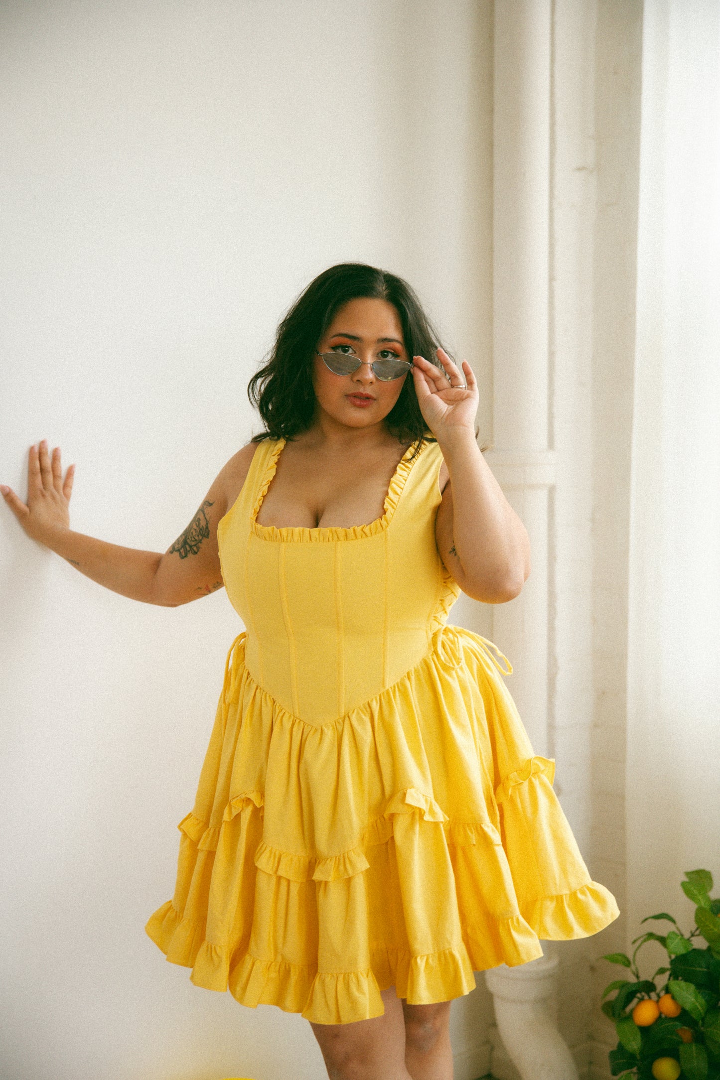 Pre-Order - Lemon Carmilla Mini Dress