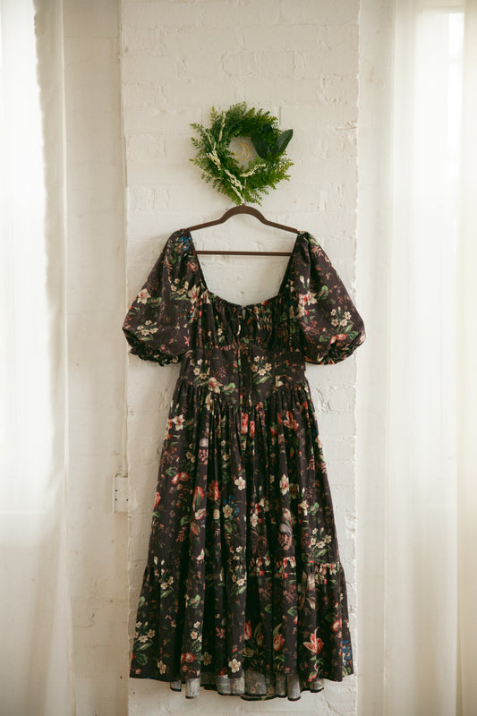 Eira Short Sleeve Dark Floral - July Pre-Order