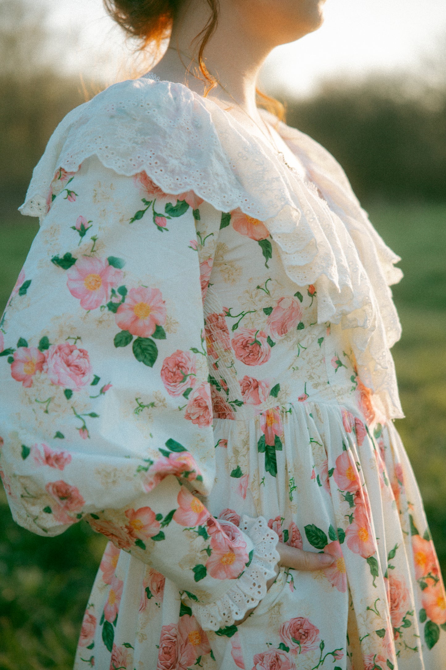 Anne Long Sleeve Cream Floral - July Pre-Order