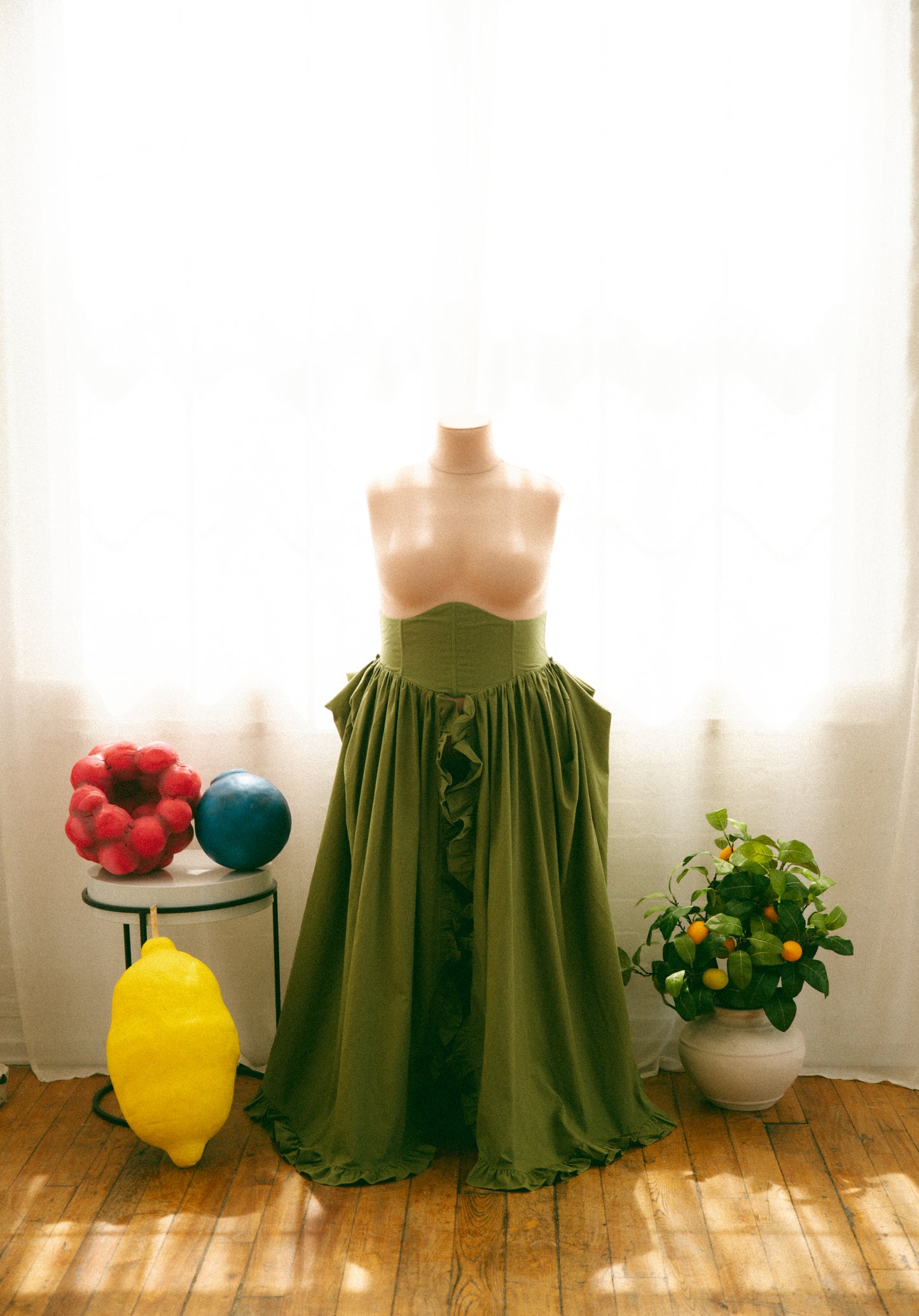 Pre-Order - Olive Antoinette Overskirt