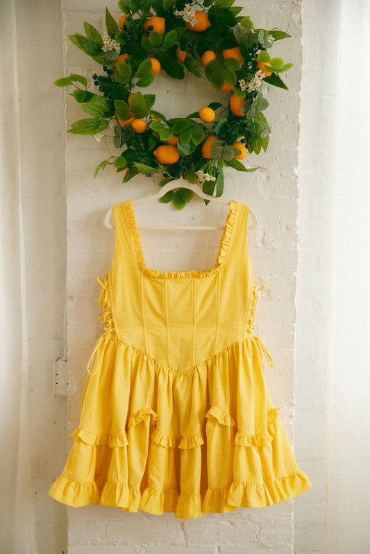 Pre-Order - Lemon Carmilla Mini Dress
