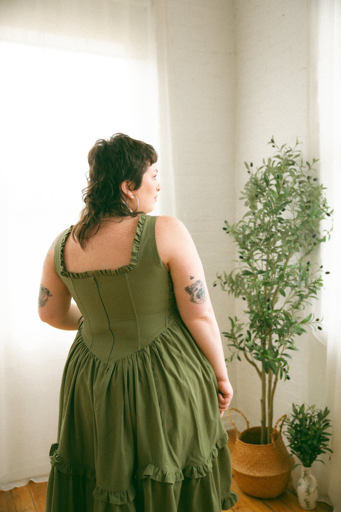 Pre-Order - Olive Carmilla Dress