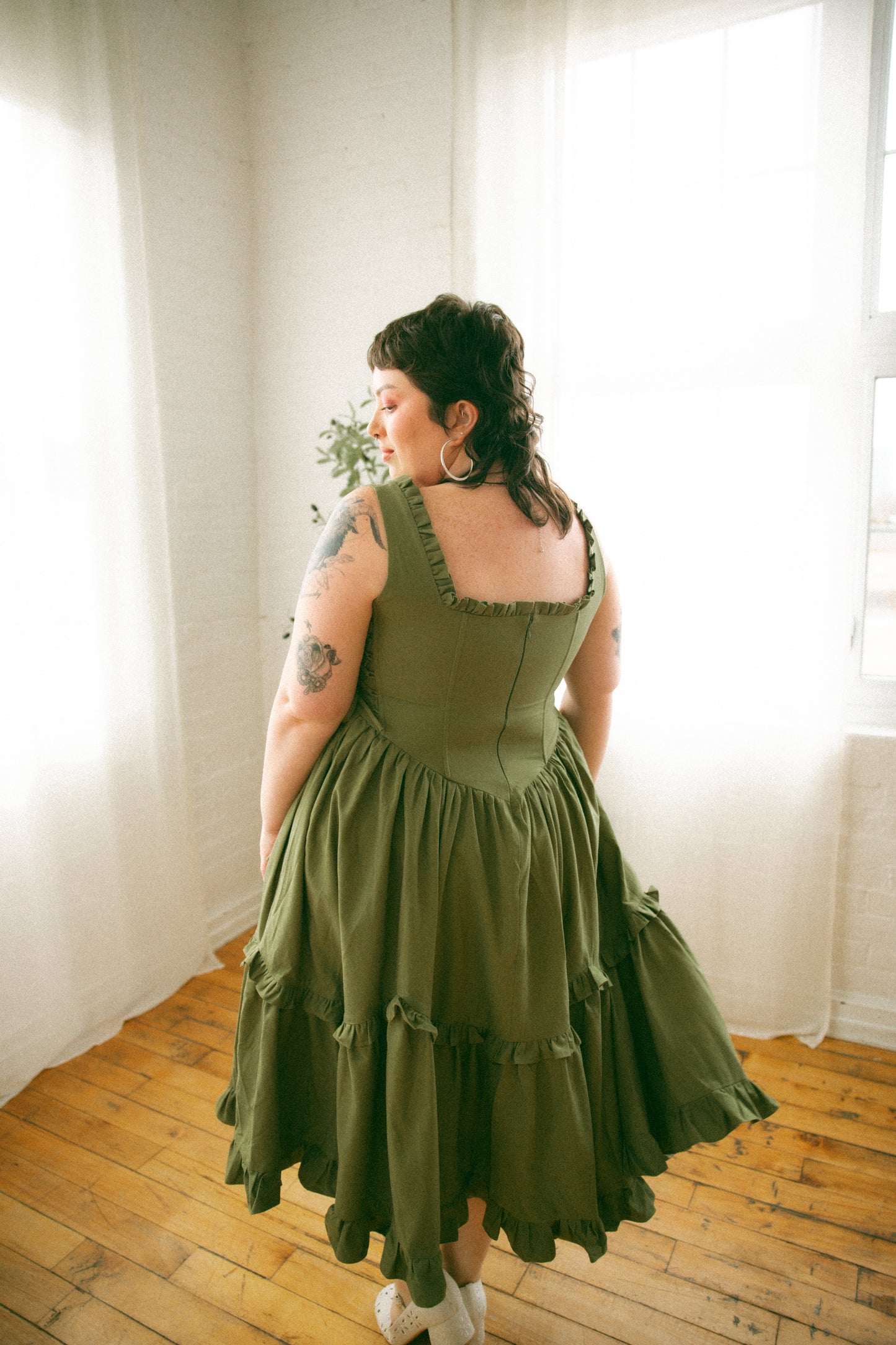 Pre-Order - Olive Carmilla Dress