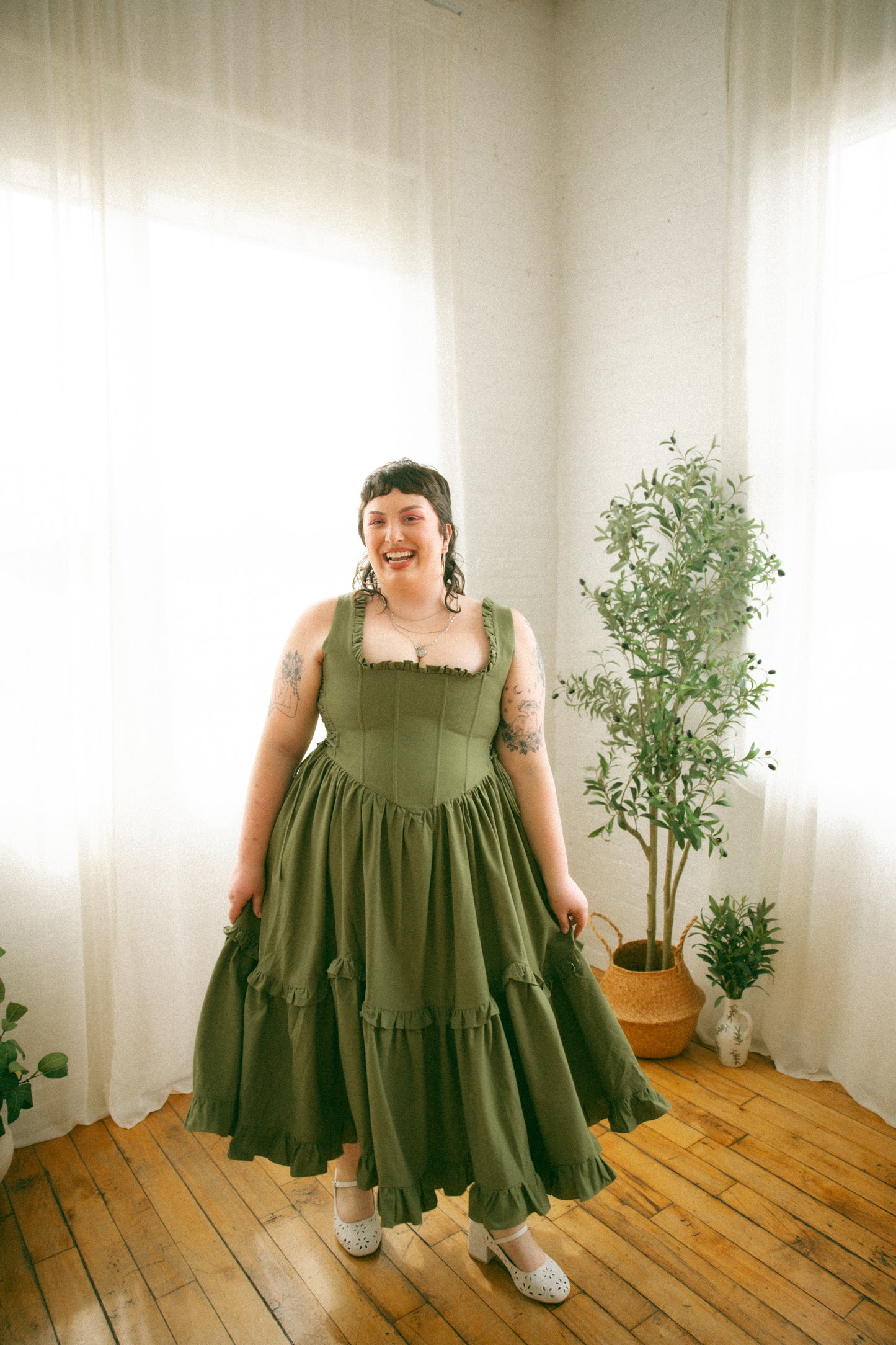Pre-Order - Olive Carmilla Dress