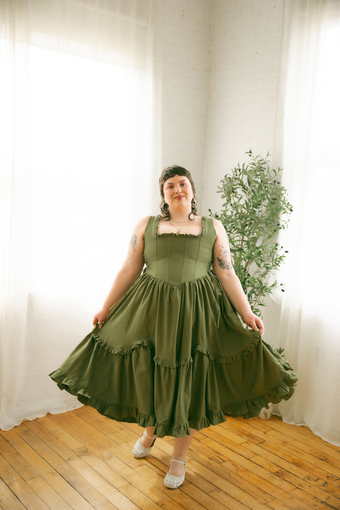Pre-Order - Olive Carmilla Dress