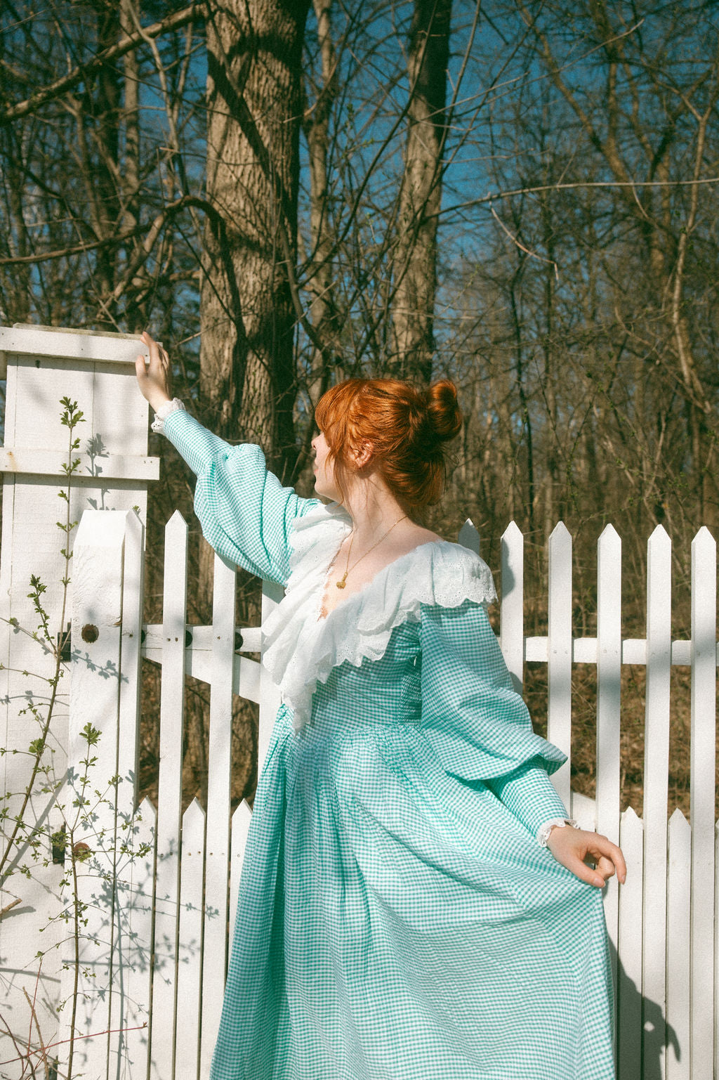 Anne Long Sleeve Mint Gingham - July Pre-Order