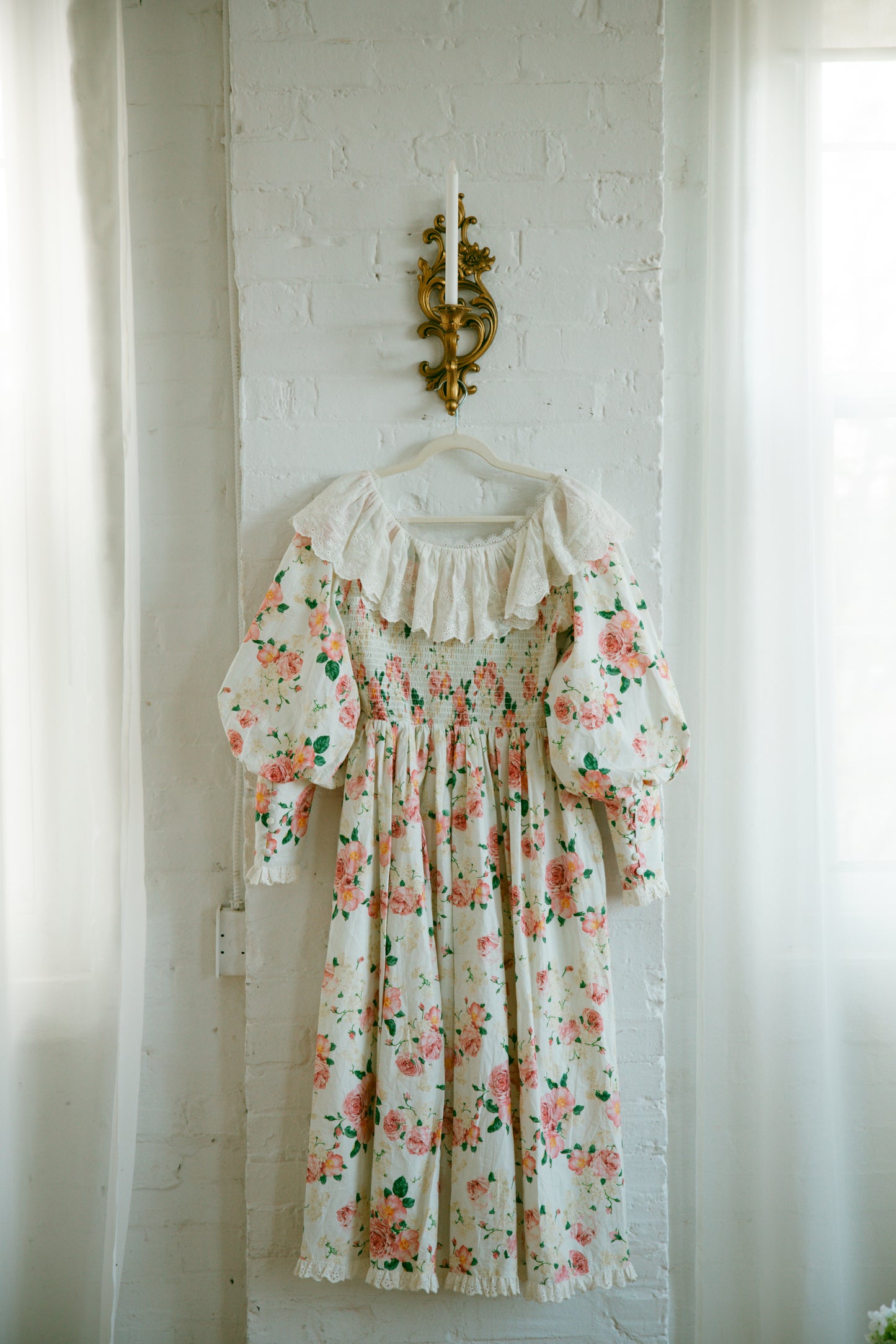 Anne Long Sleeve Cream Floral - July Pre-Order