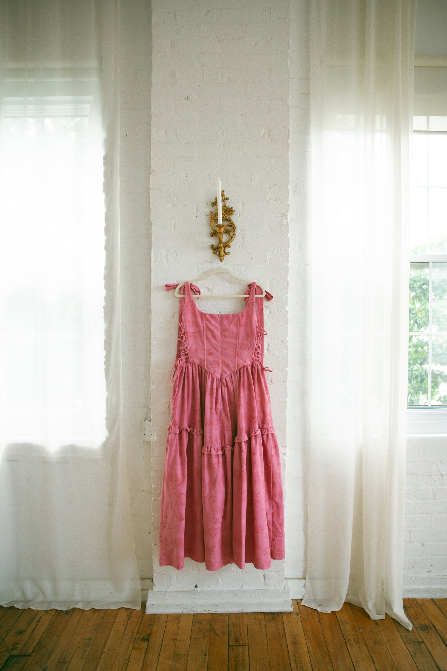 Hand Dyed Toile Diana Dress - Rose