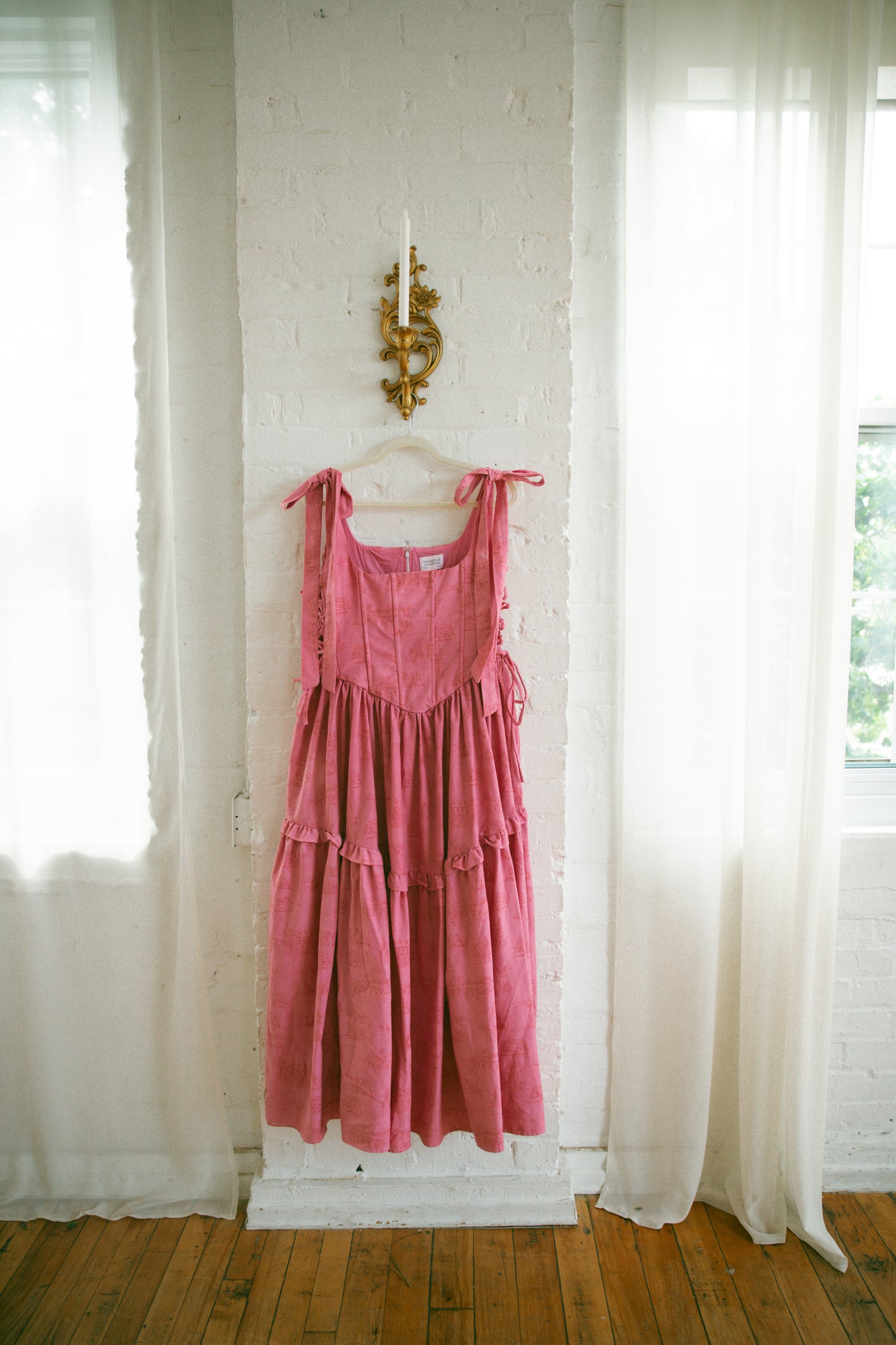 Hand Dyed Toile Diana Dress - Rose