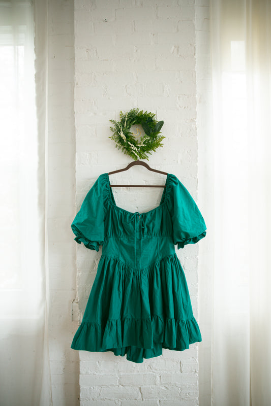 Eira Short Sleeve Teal Mini - July Pre-Order