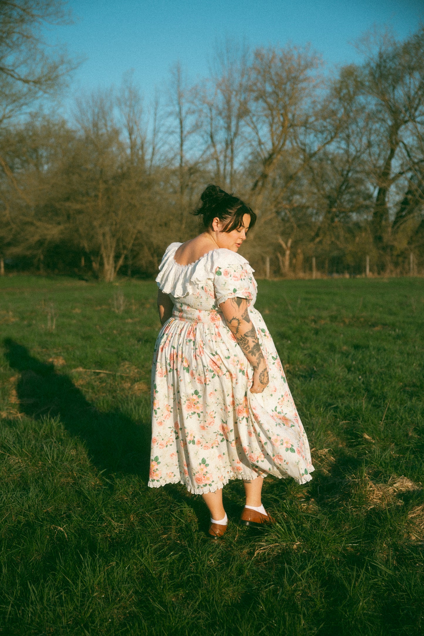 Anne Short Sleeve Cream Floral - July Pre-Order