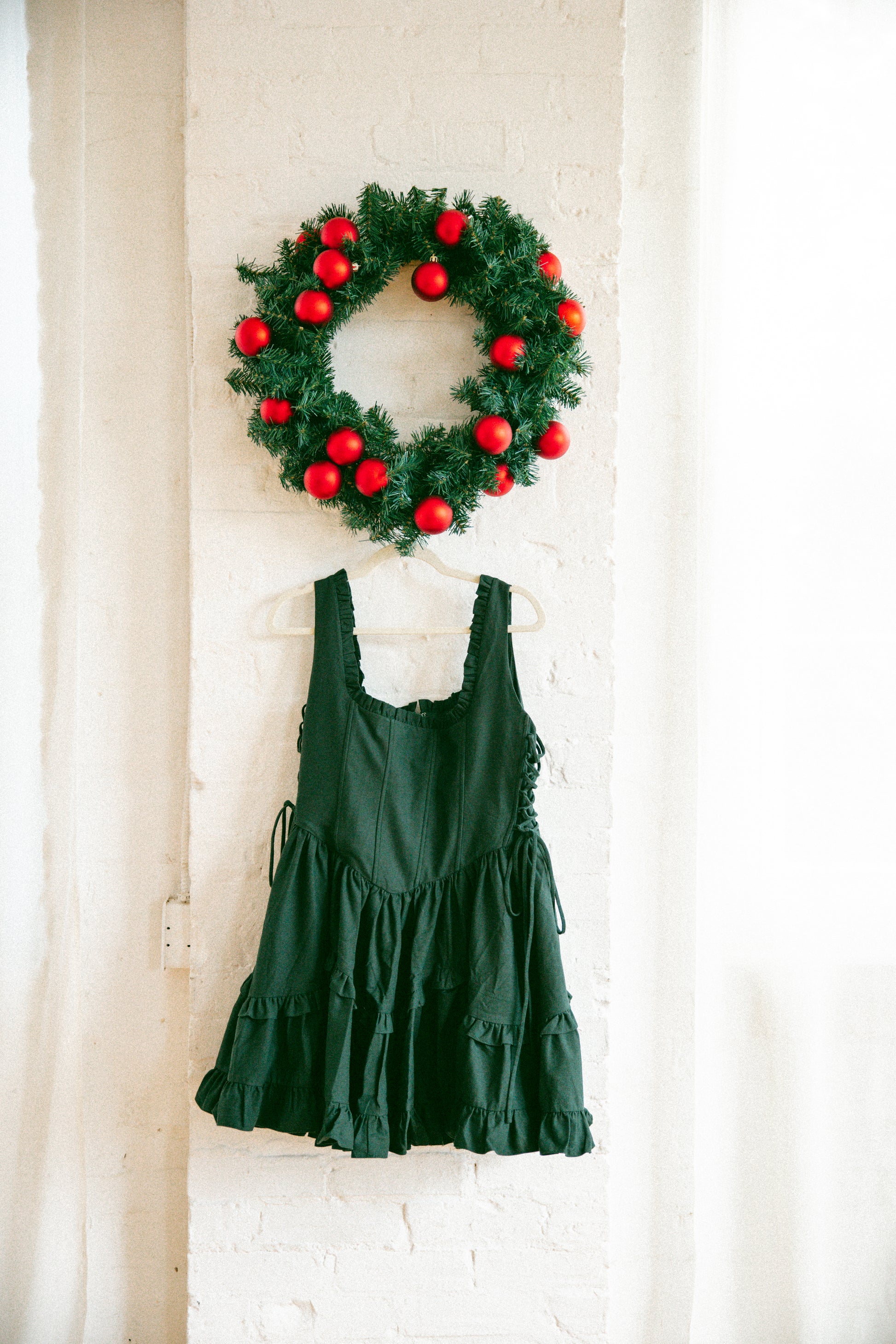 evergreen mini dress Evergreen Serenity Green Mini Dress | Elegant V-neck Sleeveless Style