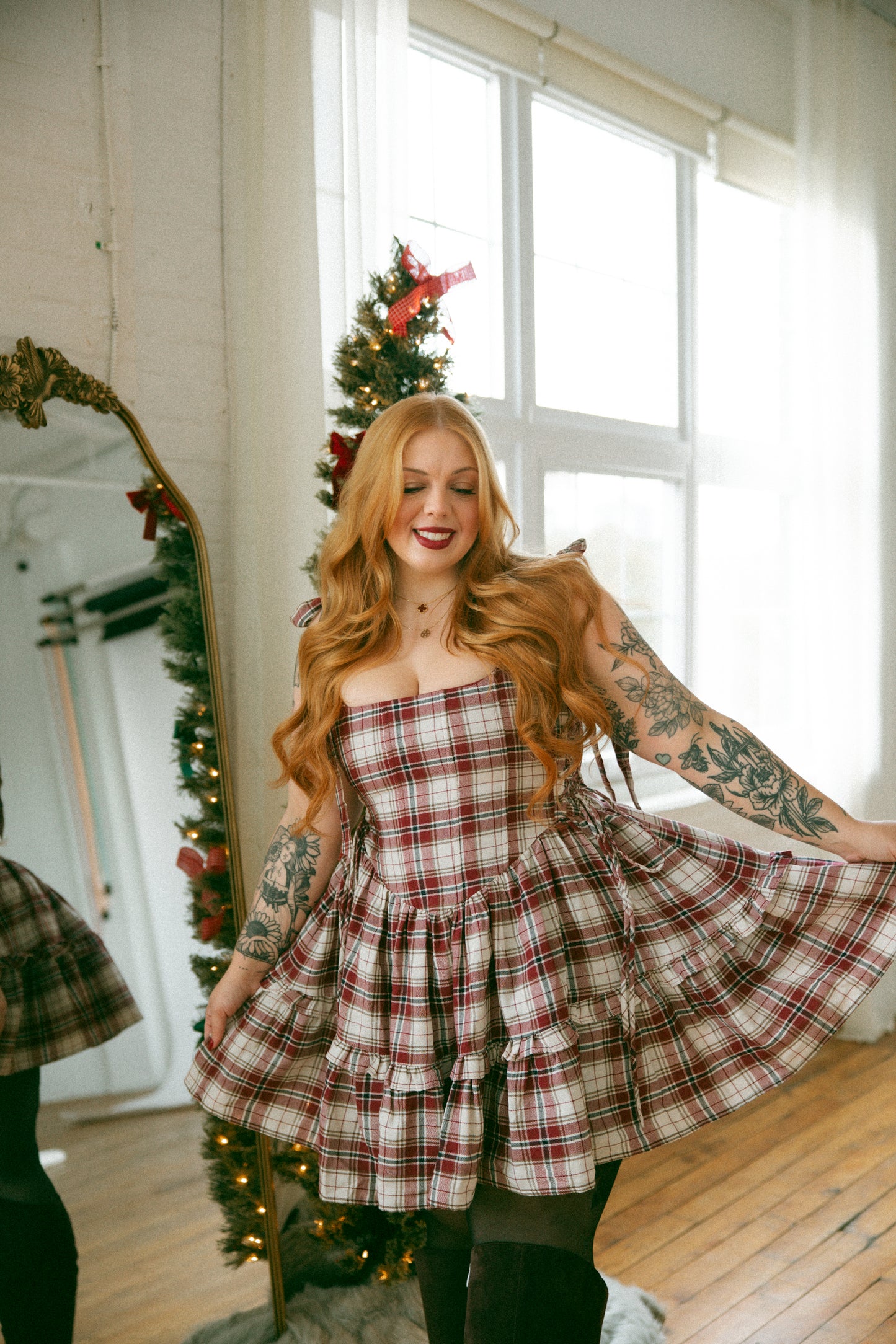Winterberry Plaid Diana Mini Dress - Holiday Limited Pre-Order