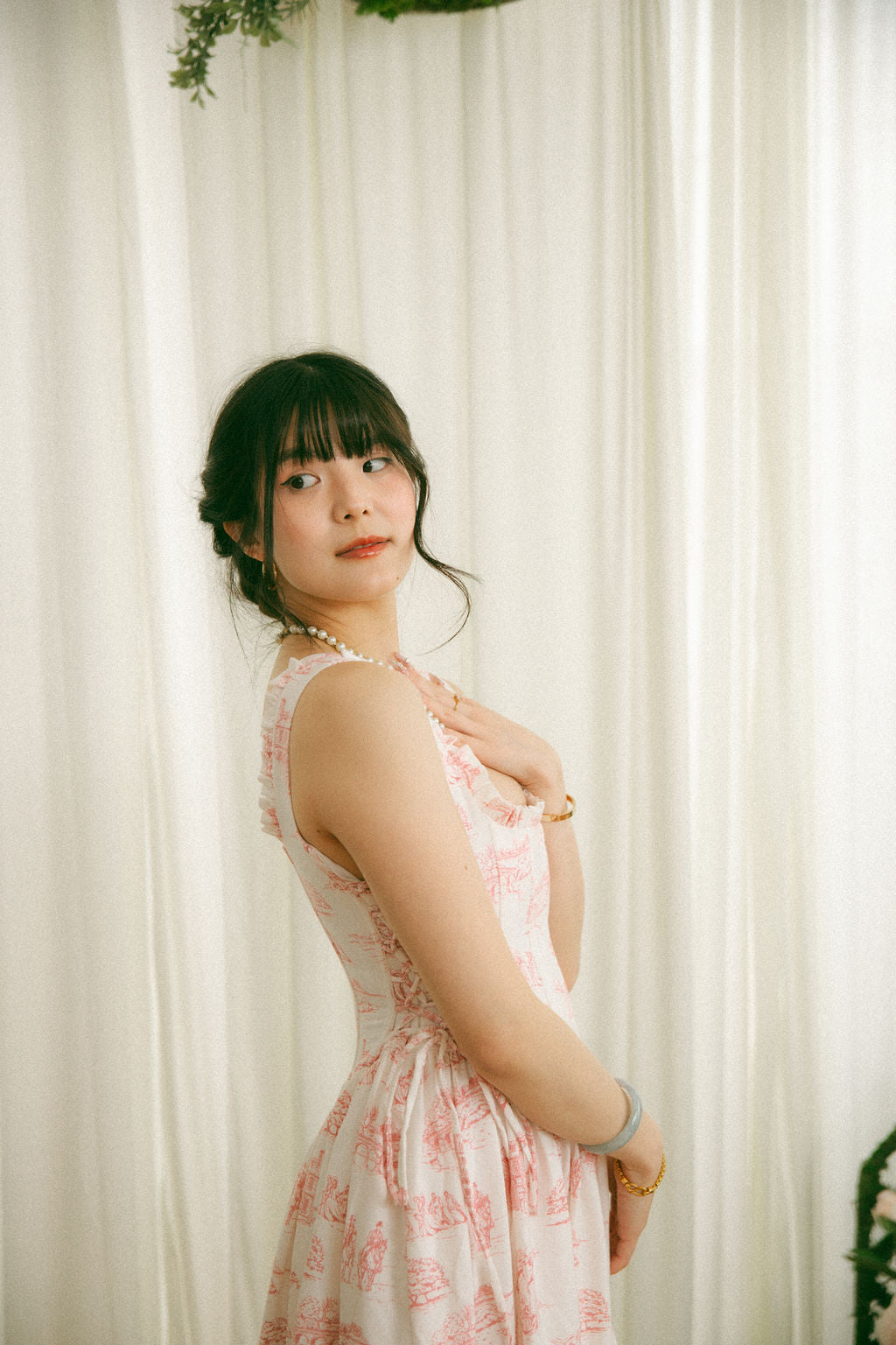 Final Sale - Pink Toile Carmilla Dress - Pride & Prejudice Collection