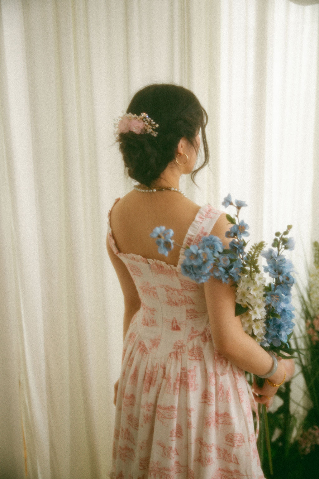 Final Sale - Pink Toile Carmilla Dress - Pride & Prejudice Collection
