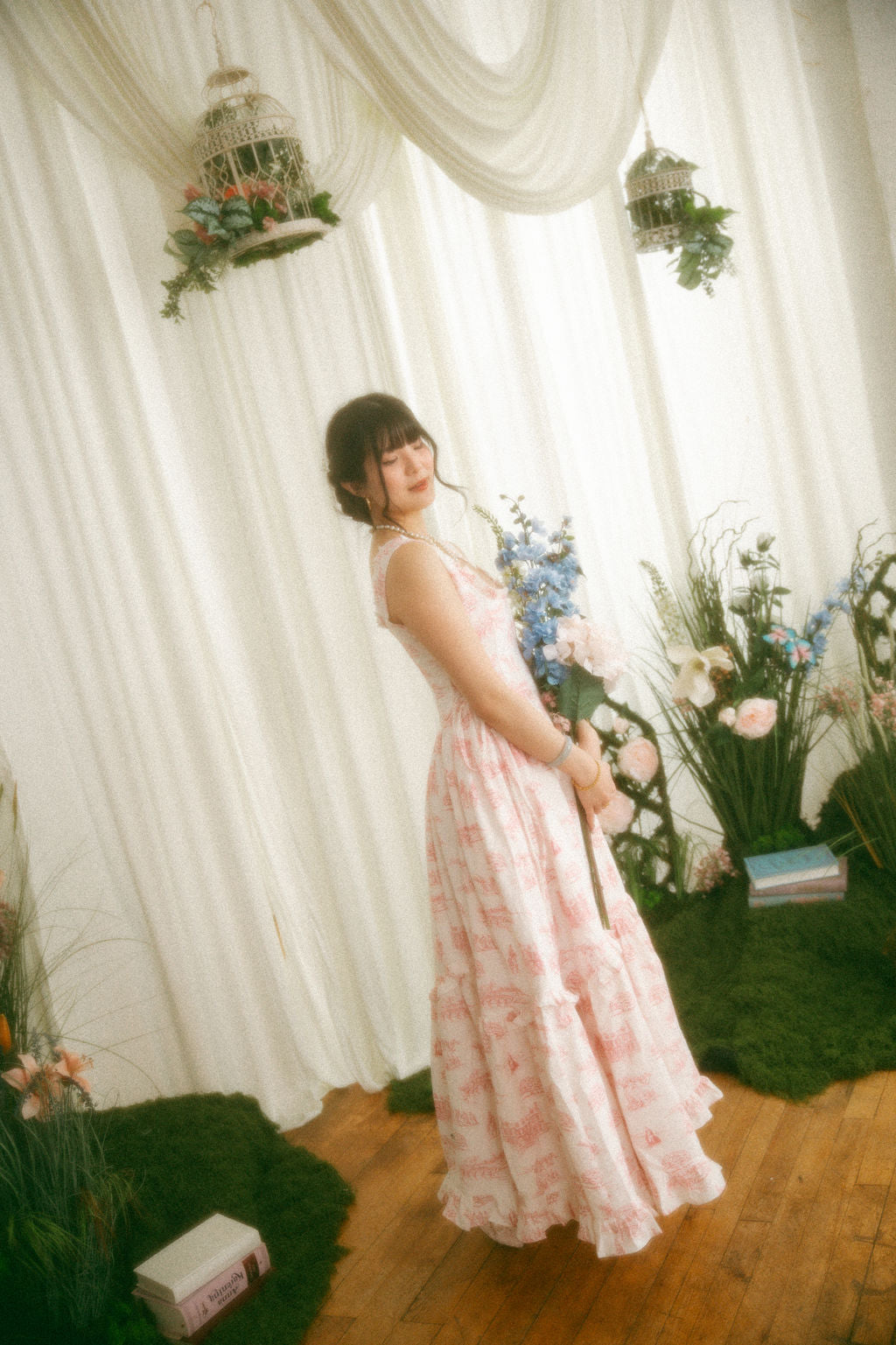 Final Sale - Pink Toile Carmilla Dress - Pride & Prejudice Collection