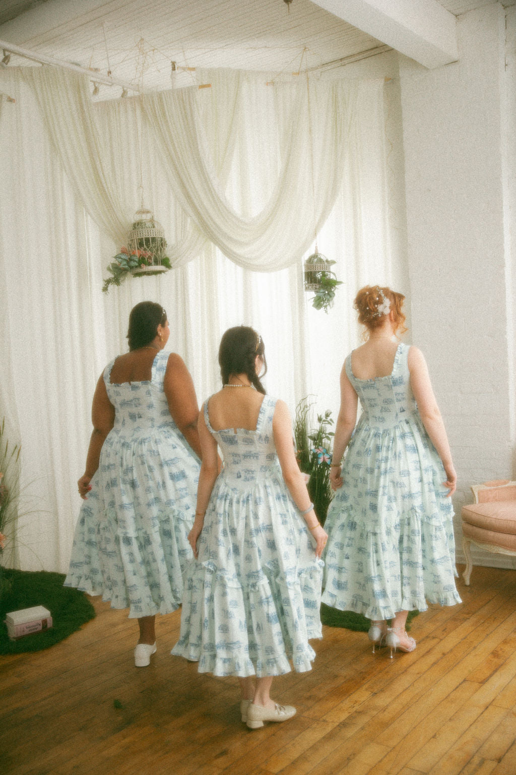 Blue Toile Carmilla Dress - Pride & Prejudice Collection