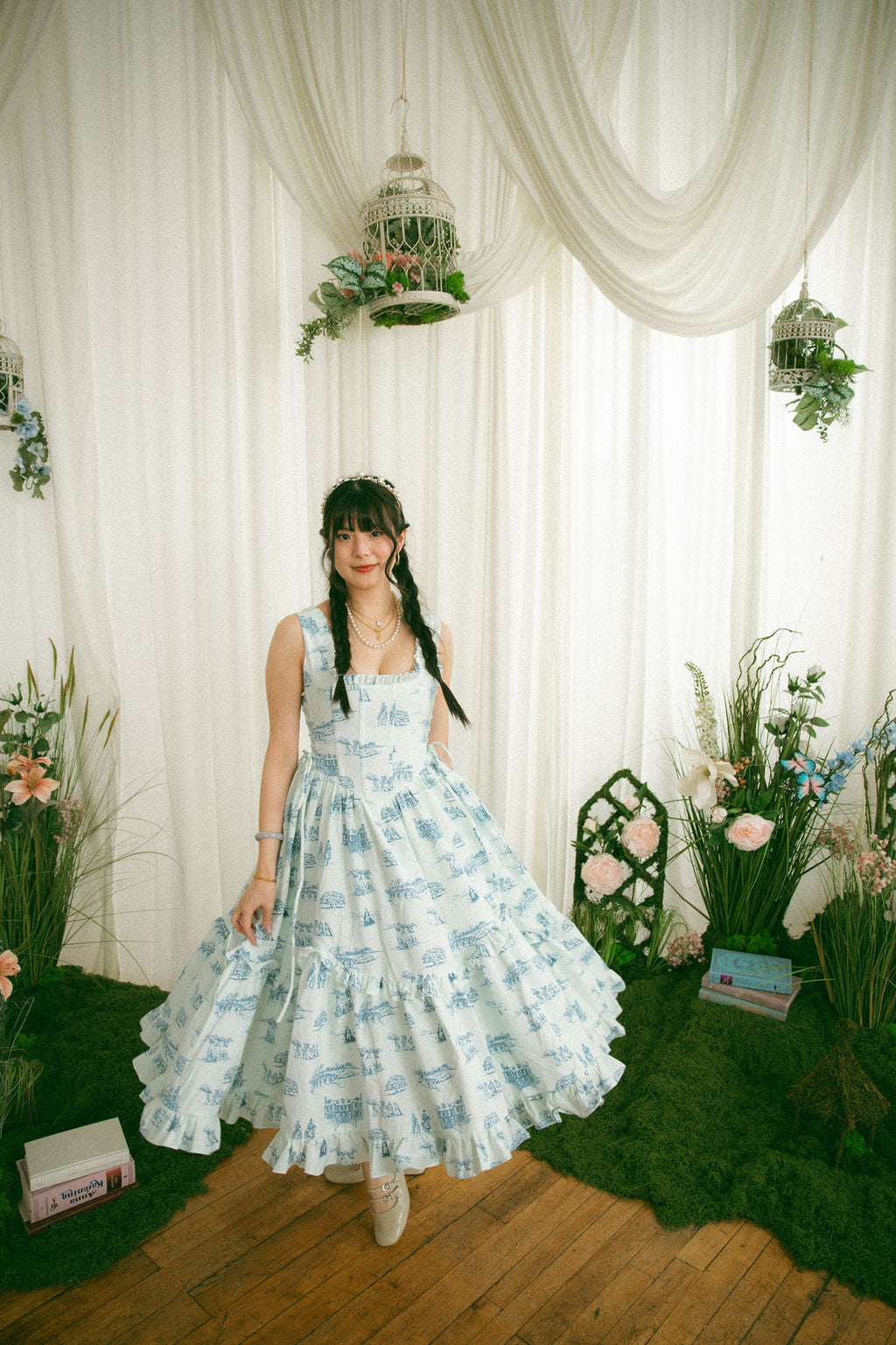 Blue Toile Carmilla Dress - Pride & Prejudice Collection