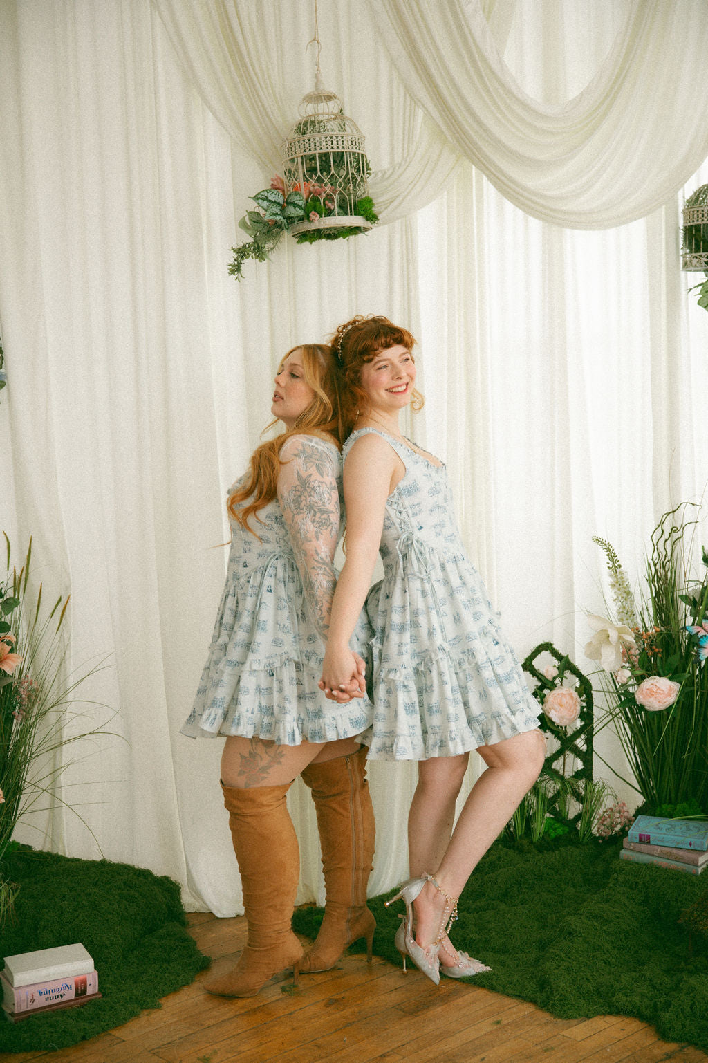 Blue Toile Carmilla Mini Dress - Pride & Prejudice Collection