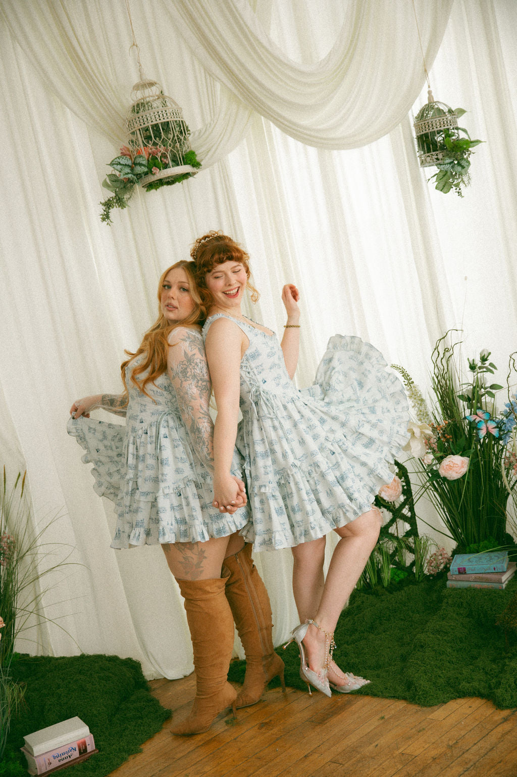 Blue Toile Carmilla Mini Dress - Pride & Prejudice Collection