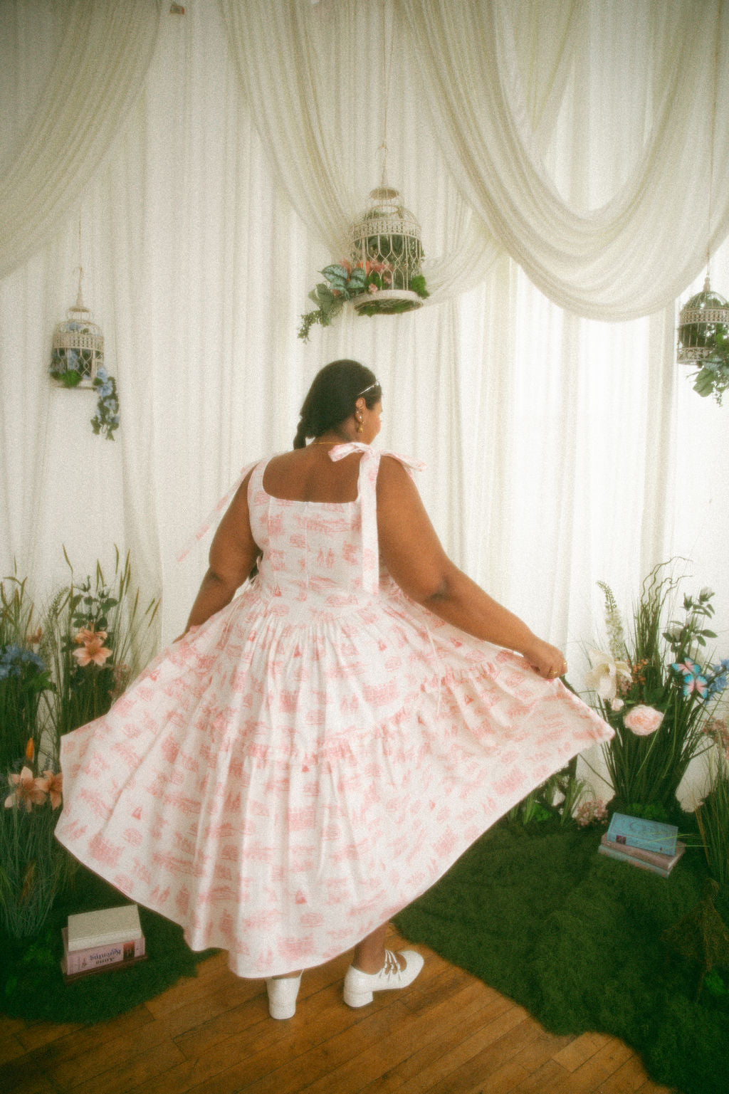Final Sale - Pink Toile Diana Dress - Pride & Prejudice Collection