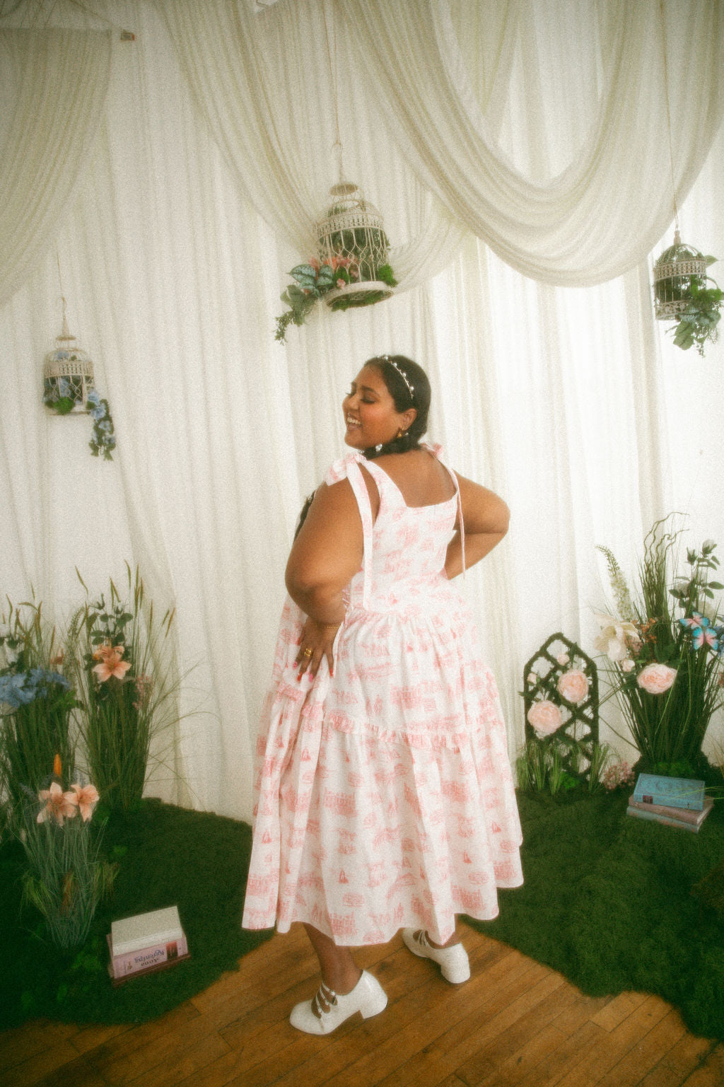 Final Sale - Pink Toile Diana Dress - Pride & Prejudice Collection